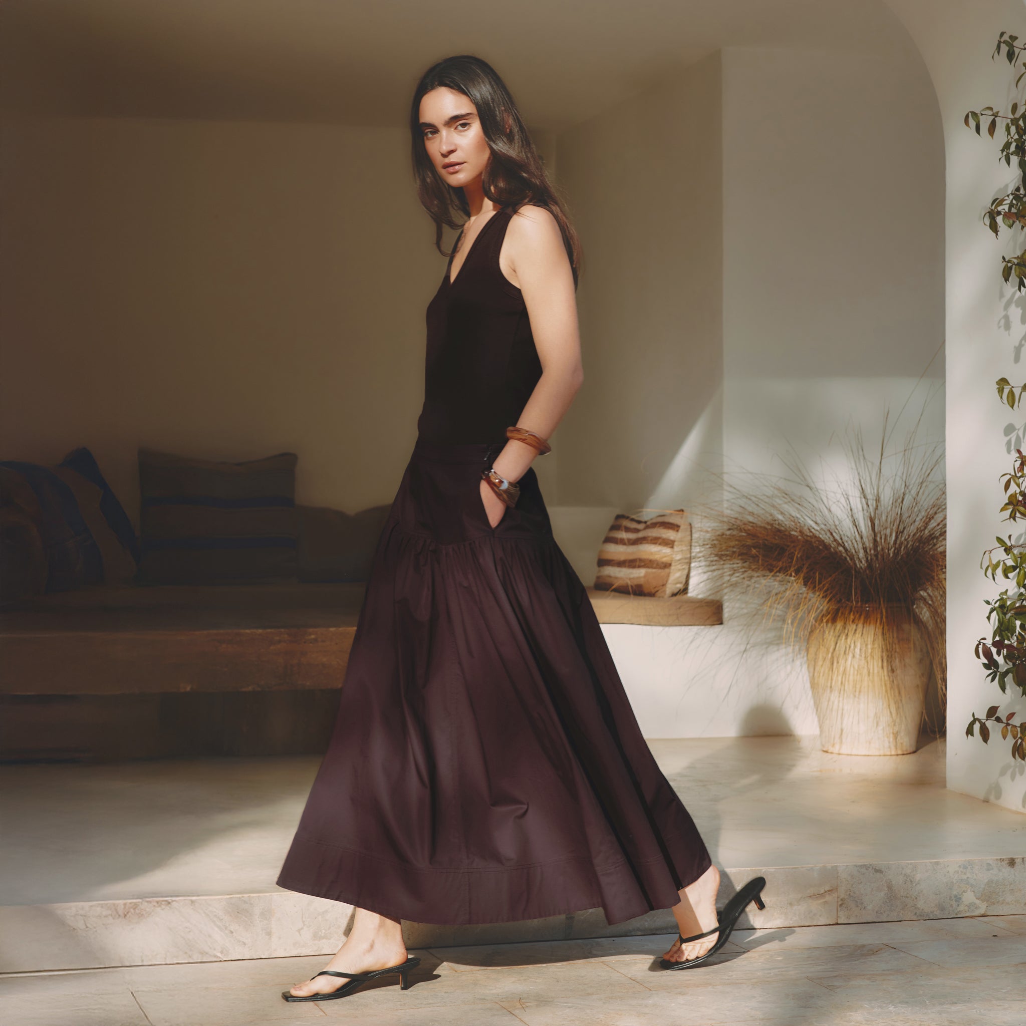 Cotton Sateen Full Skirt