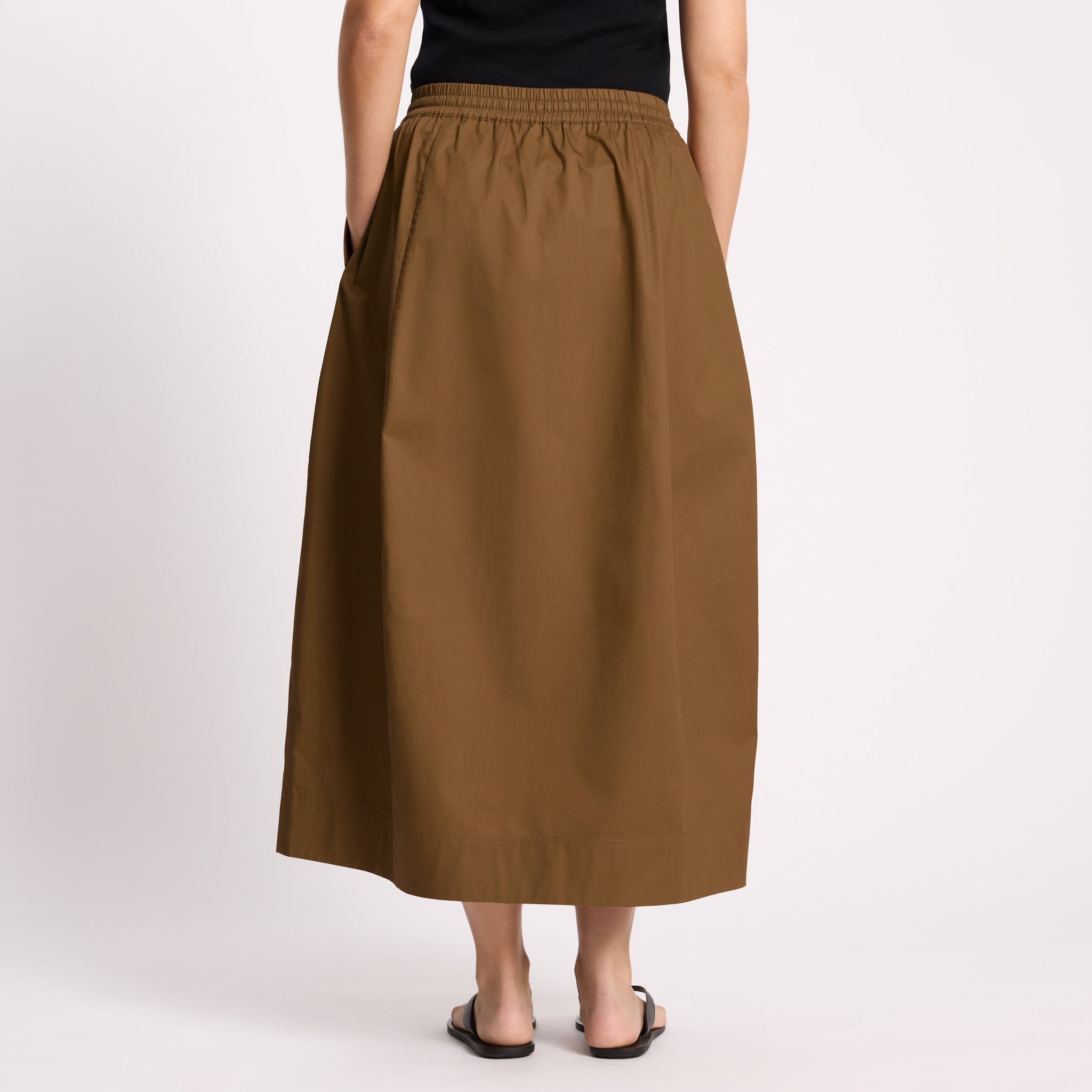 Cotton Sateen Lantern Skirt