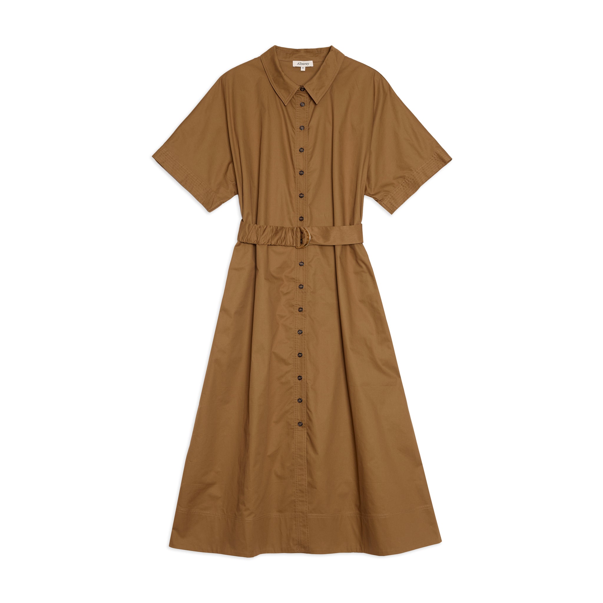Cotton Sateen Shirtdress