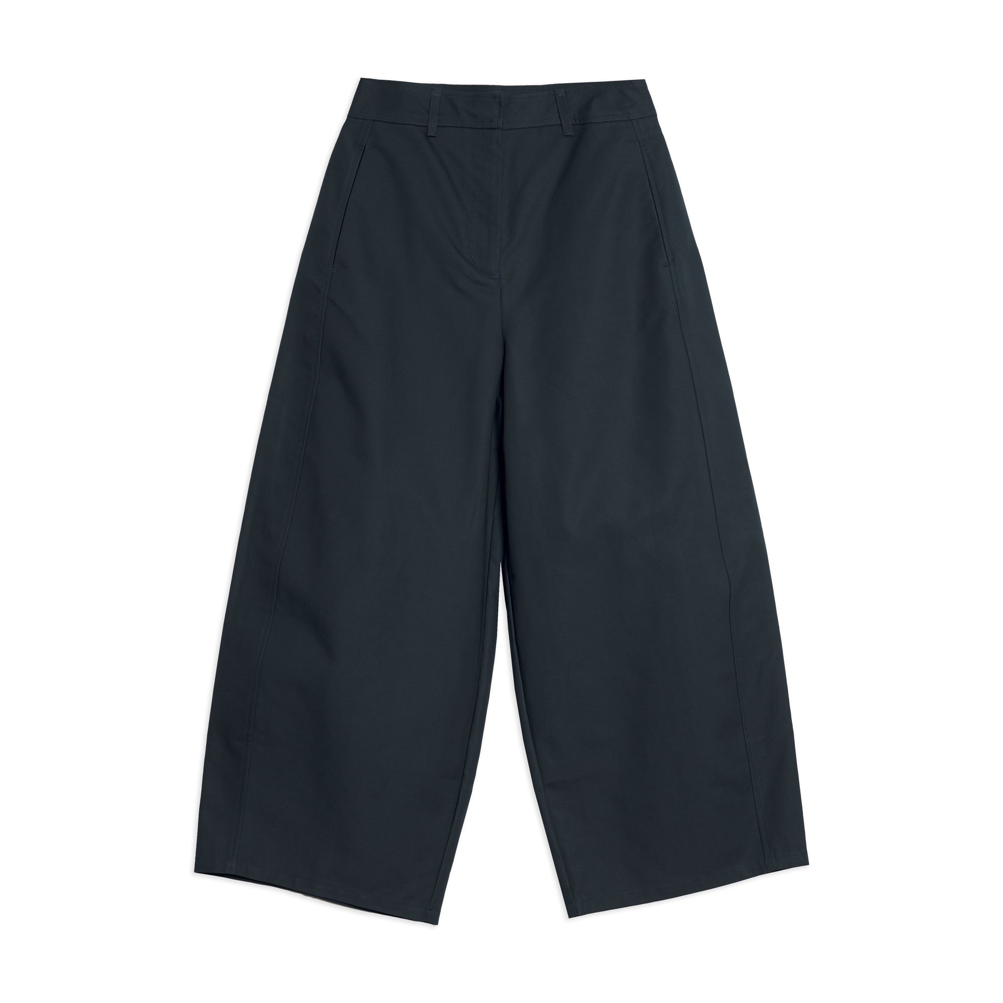 Wide Leg Barrel Trousers