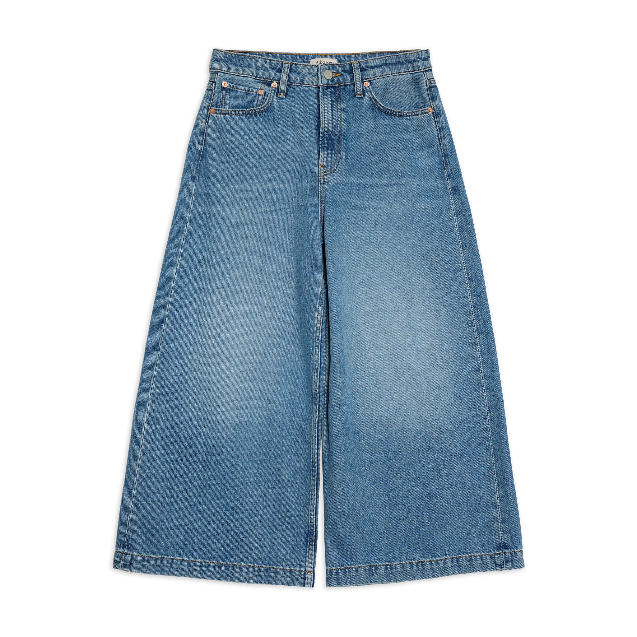 Mid Wash Denim Culotte
