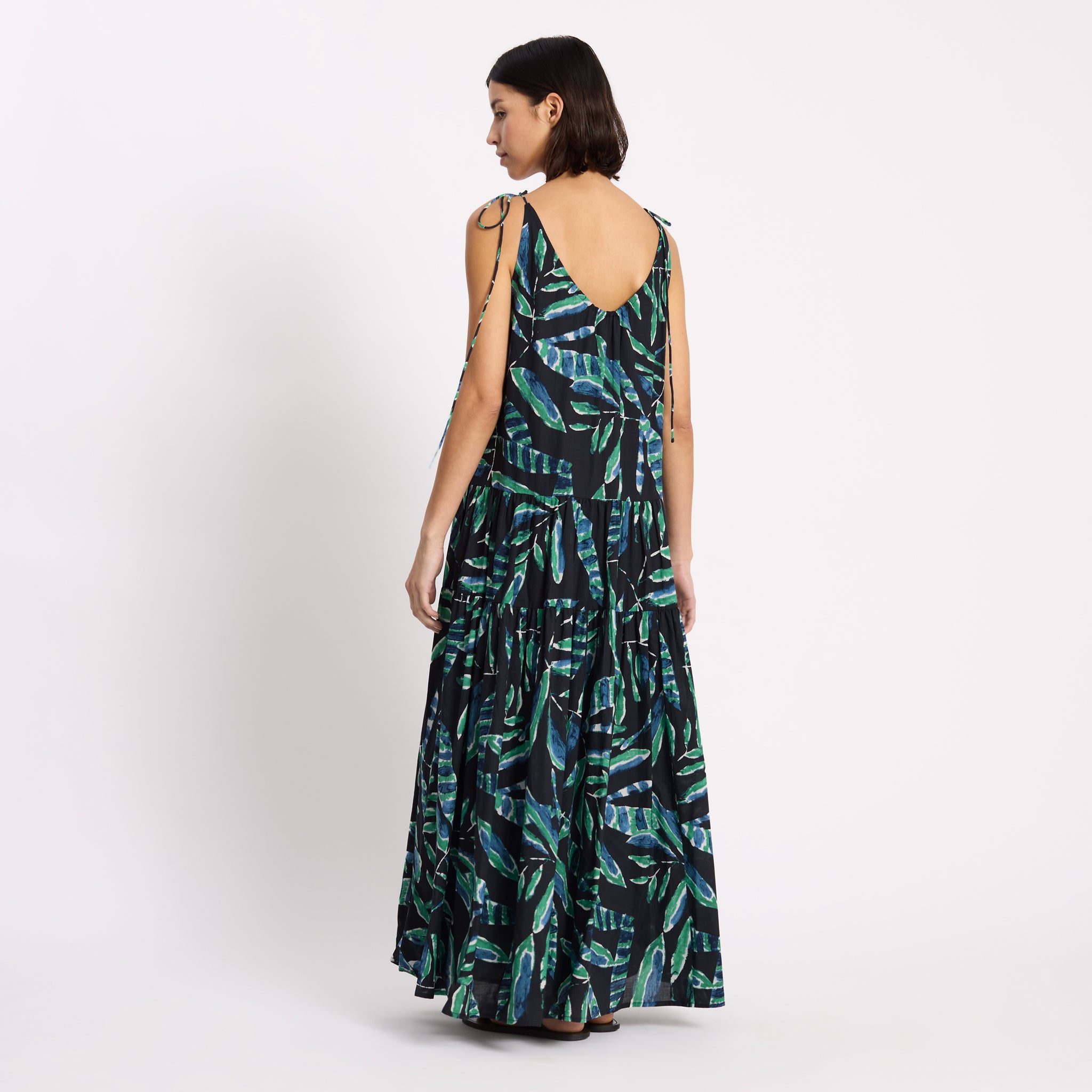 Painterly Palm Maxi Dress