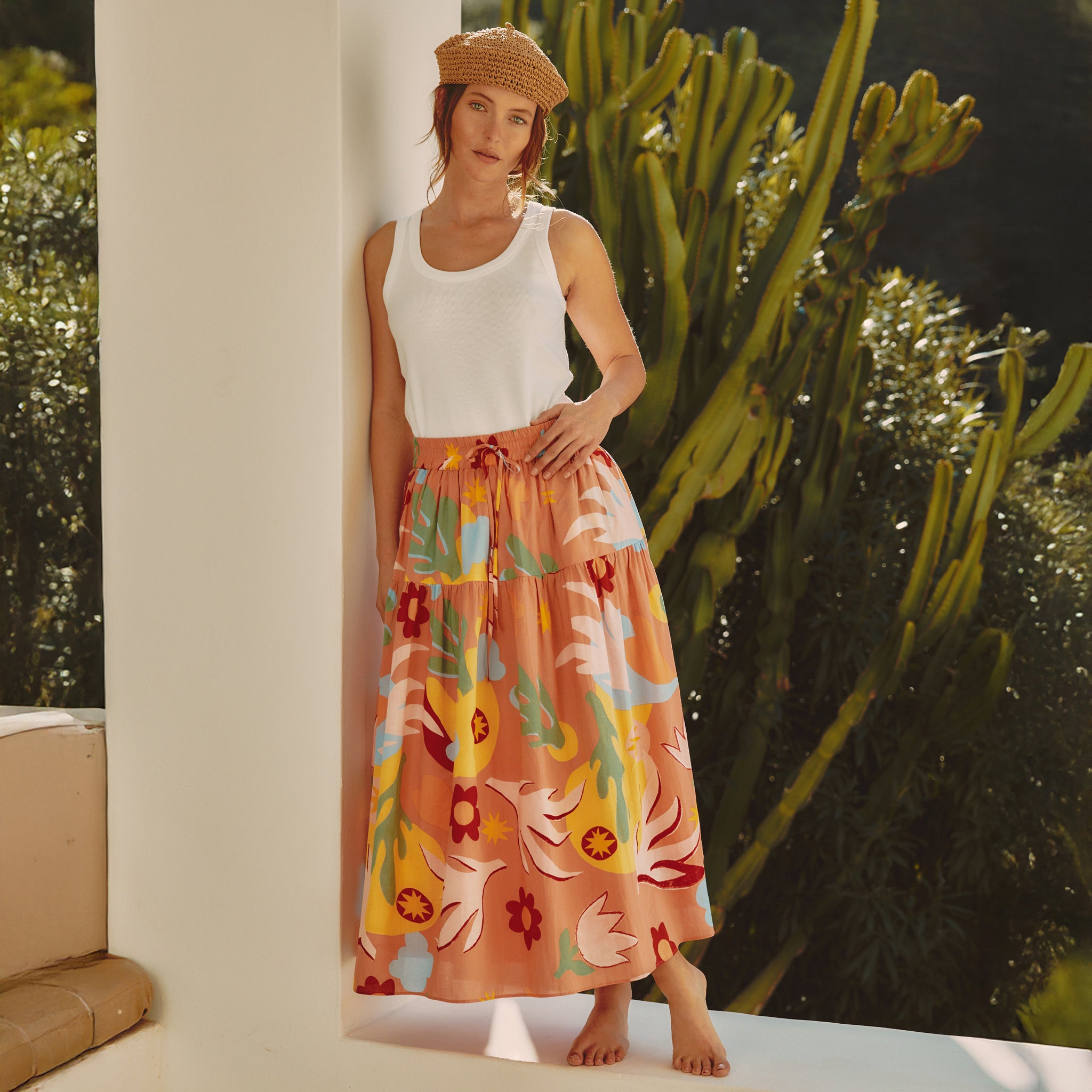 Tropique Print Skirt