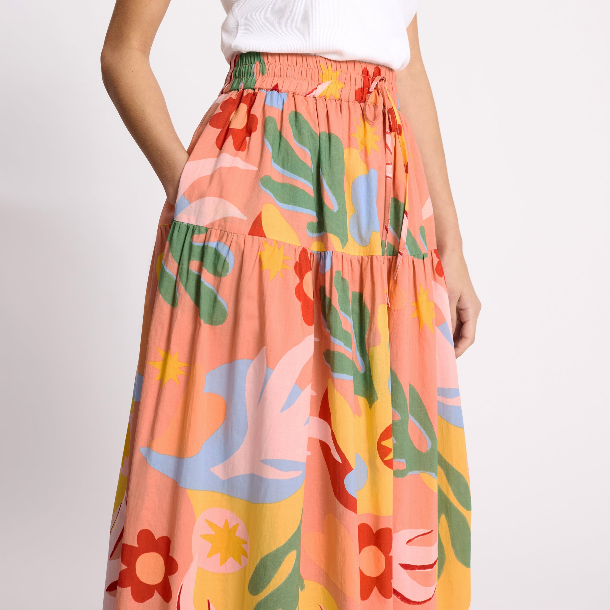 Tropique Print Skirt