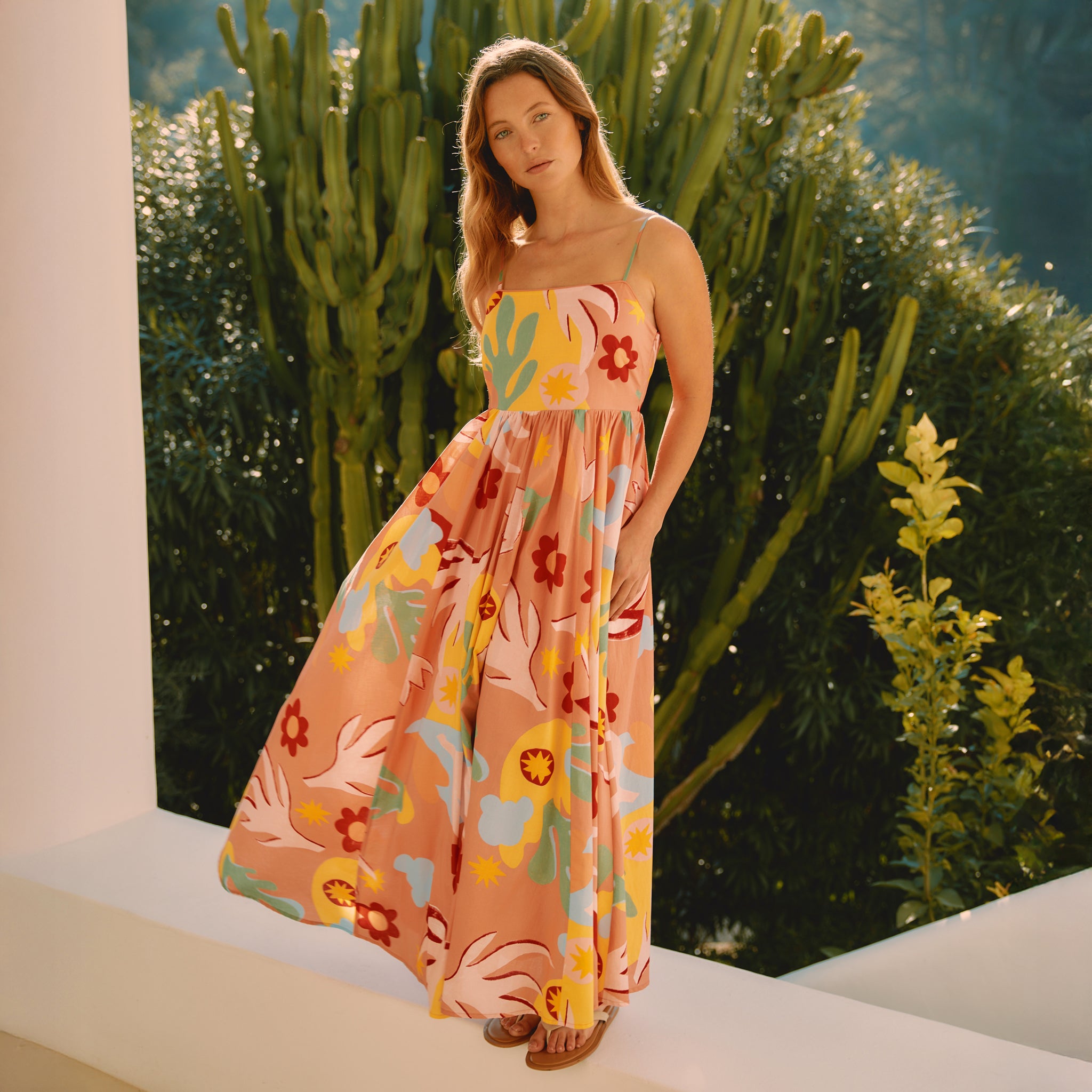 Tropique Print Sundress