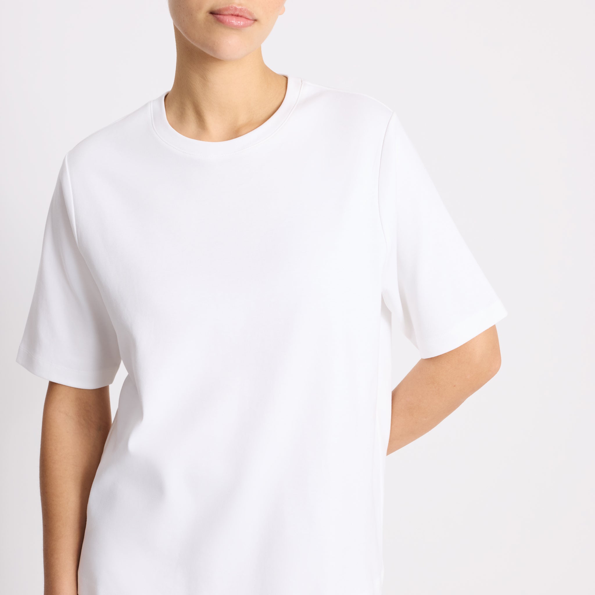 White Boxy Tee