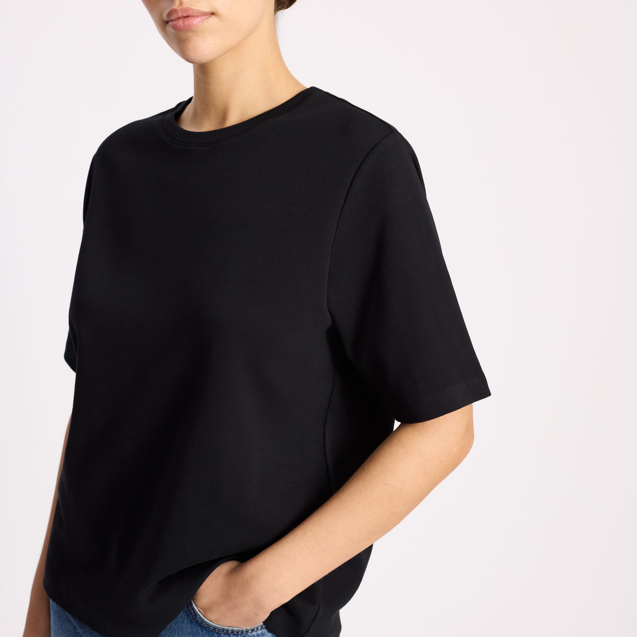 Black Boxy Tee