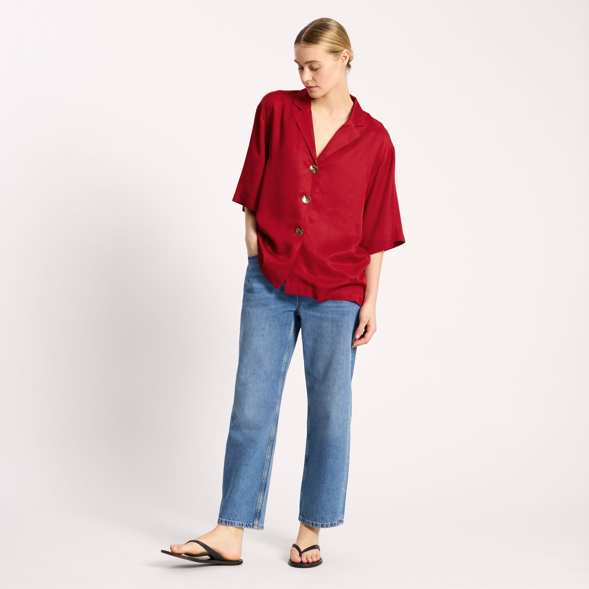 Relaxed Button Top