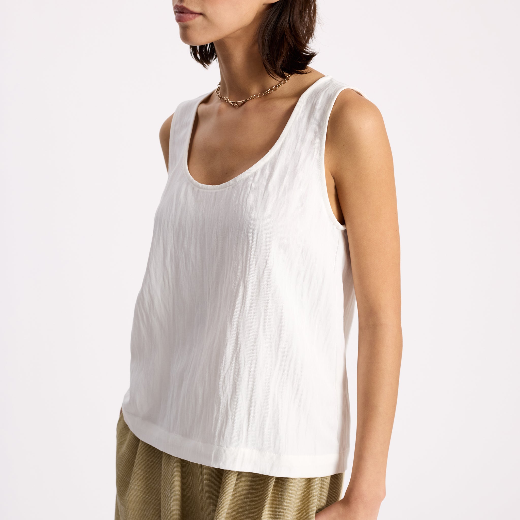 White Relaxed Vest