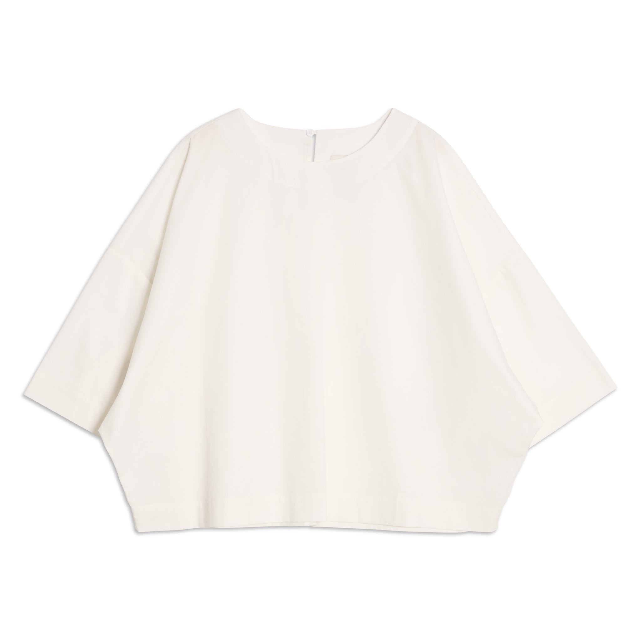 White Cotton Poplin Top
