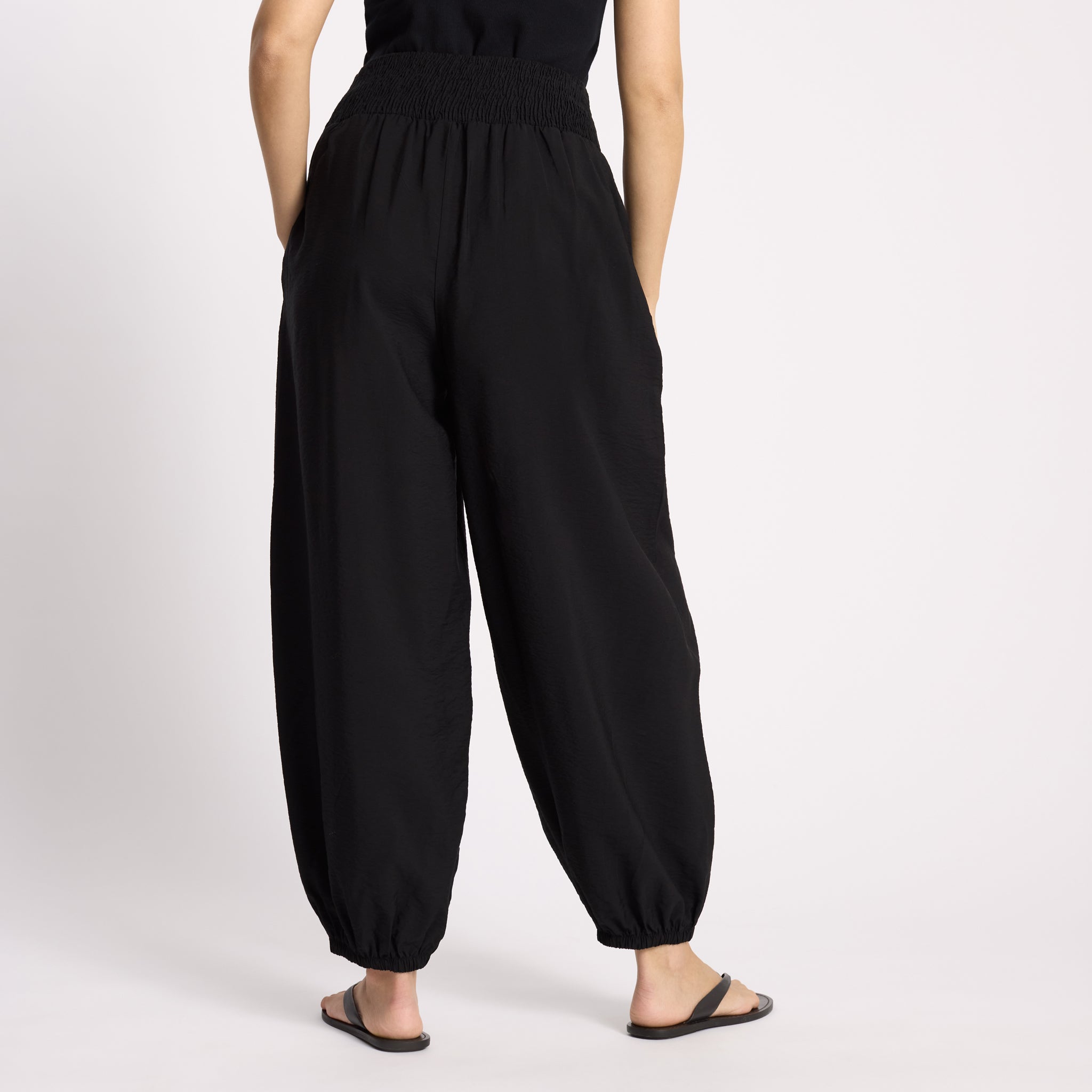 Shirred Waist Hareem Trouser