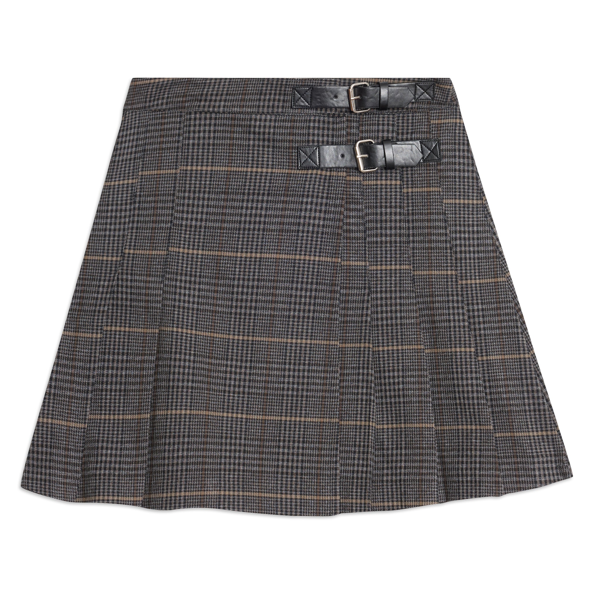 Short Grey Plaid Kilt