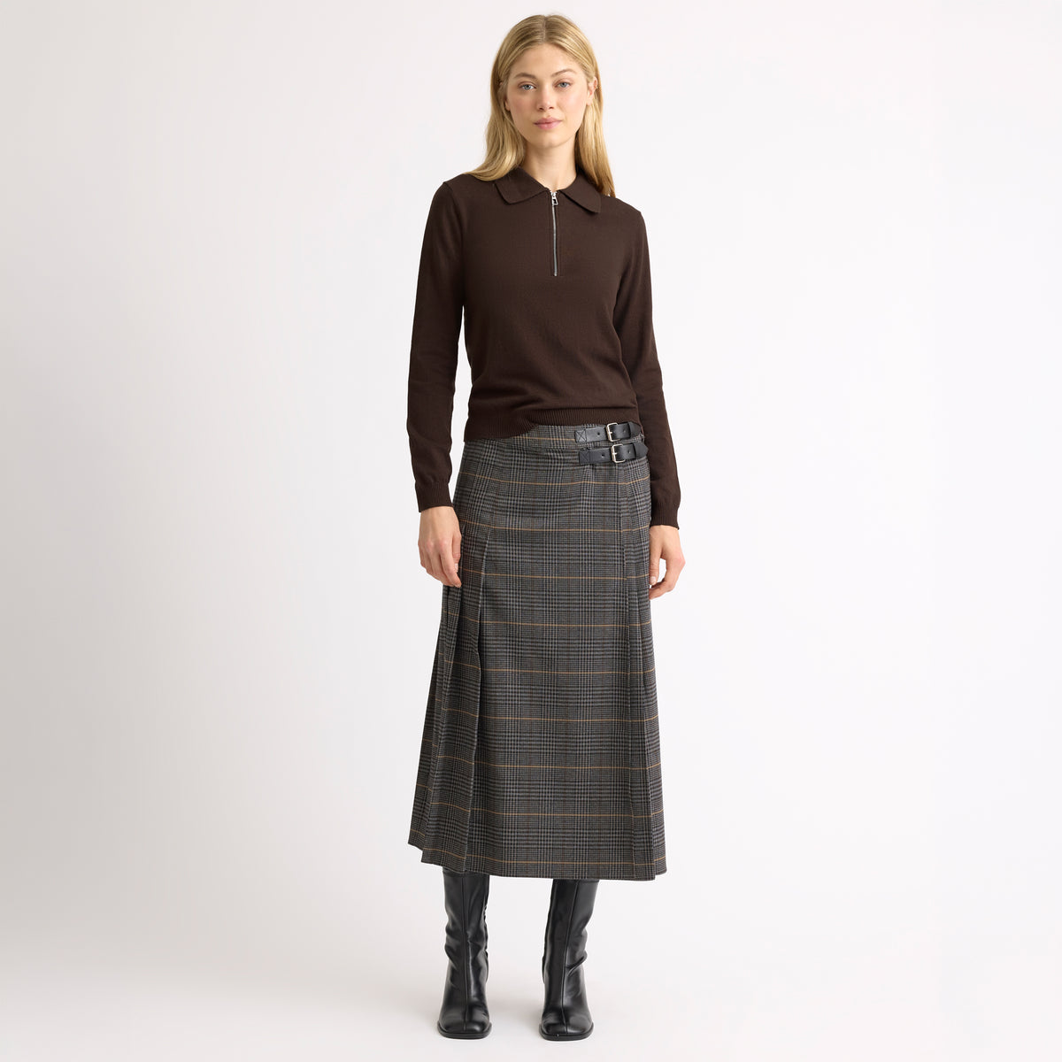 Grey Plaid Kilt