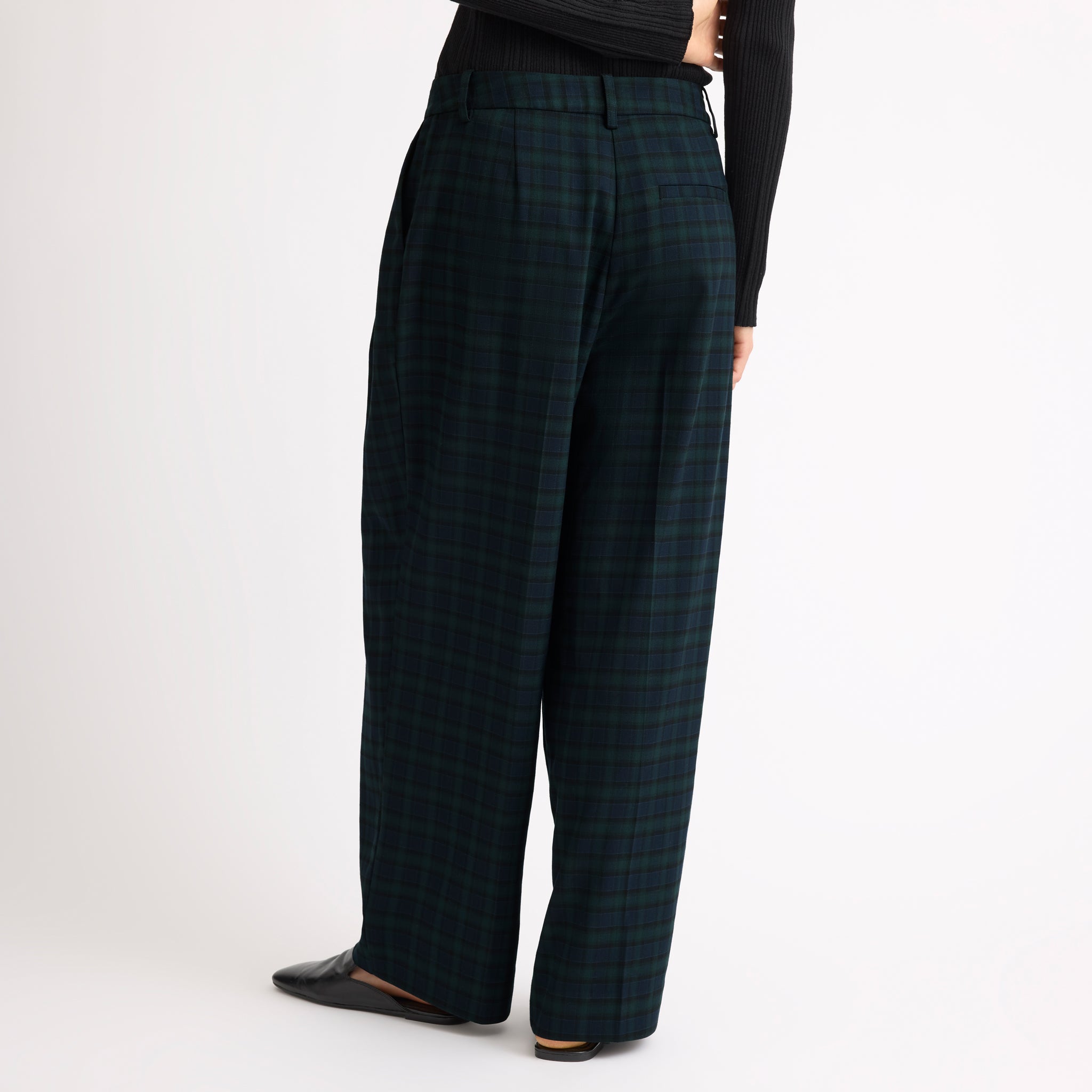 Black Watch Check Wide Trousers