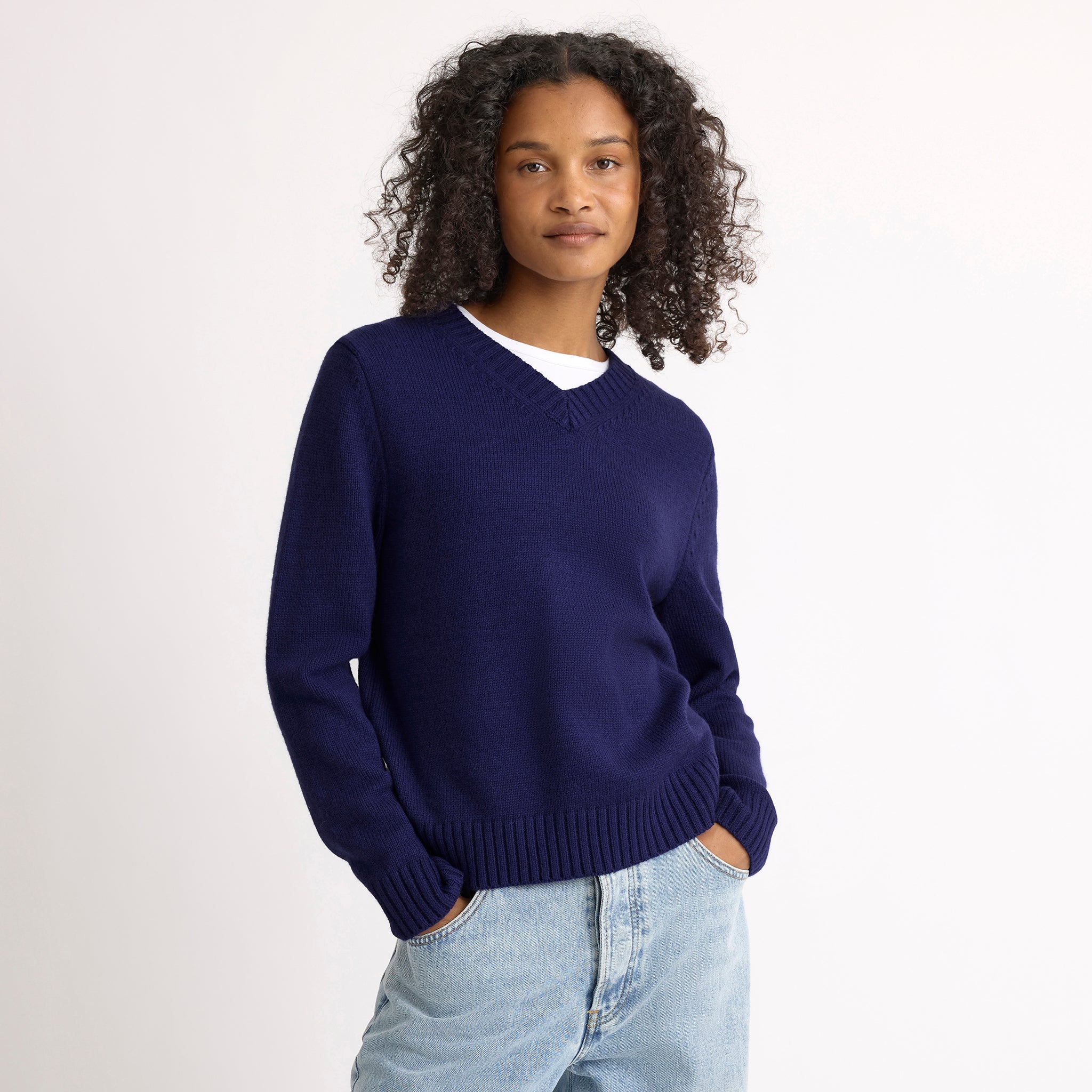 Cobalt V Neck Jumper