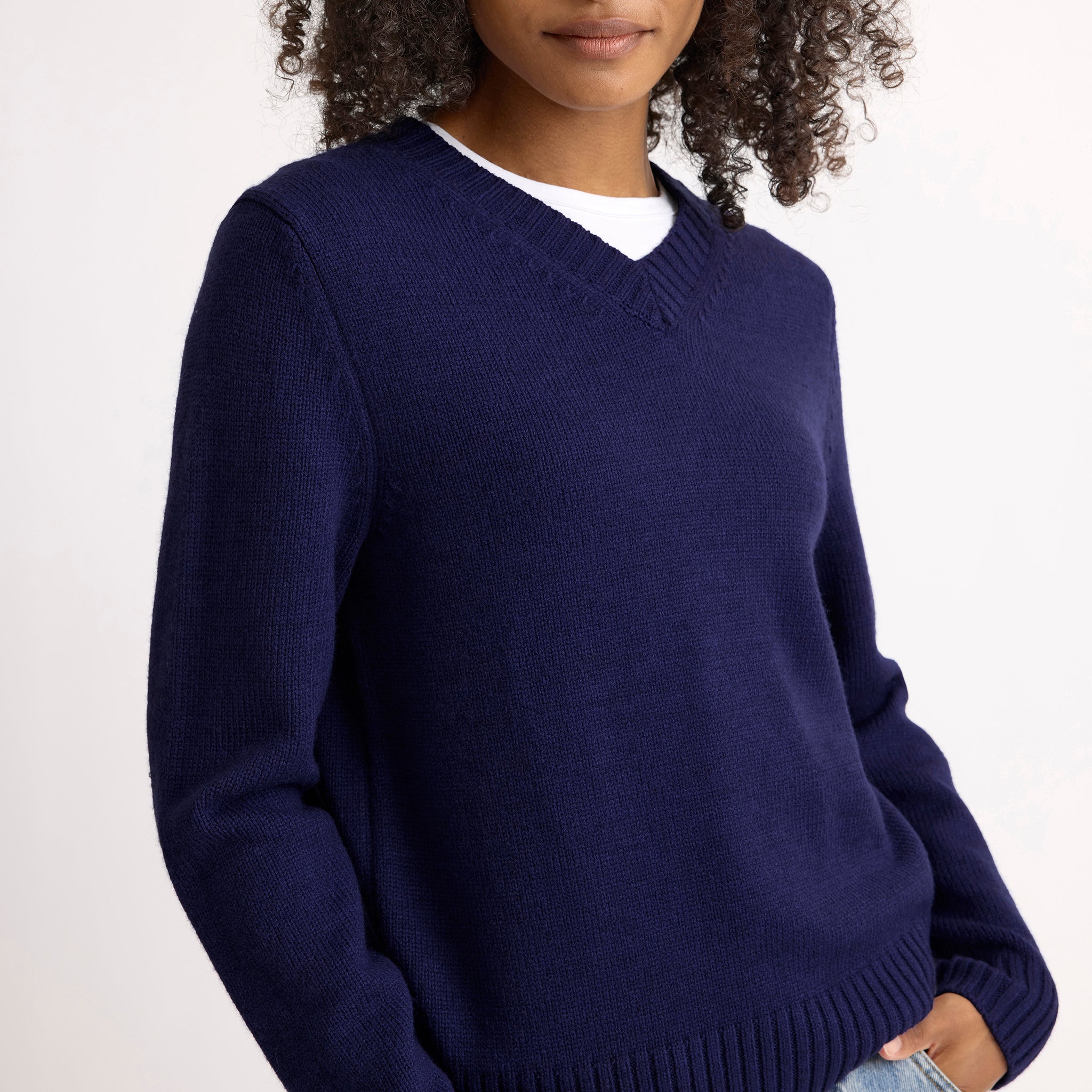 Cobalt V Neck Jumper