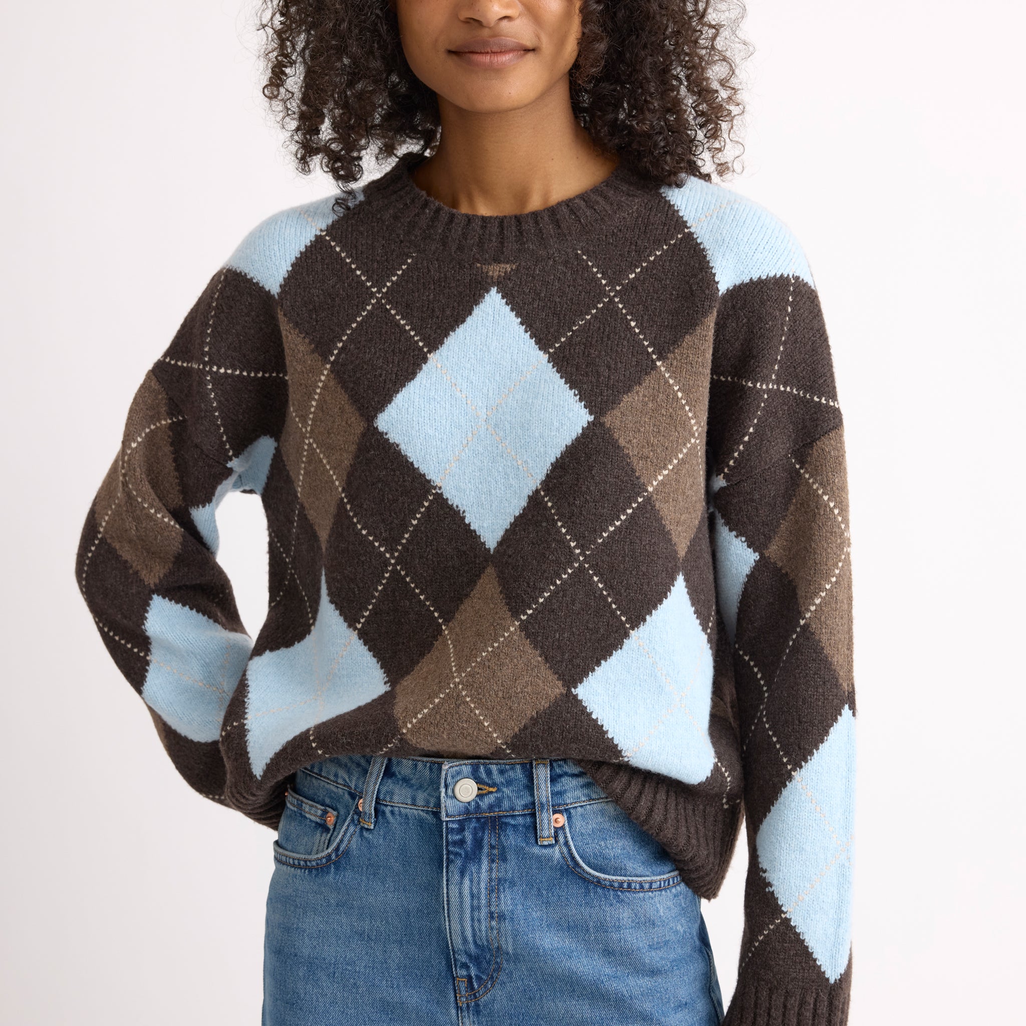 Chocolate Argyle Jumper