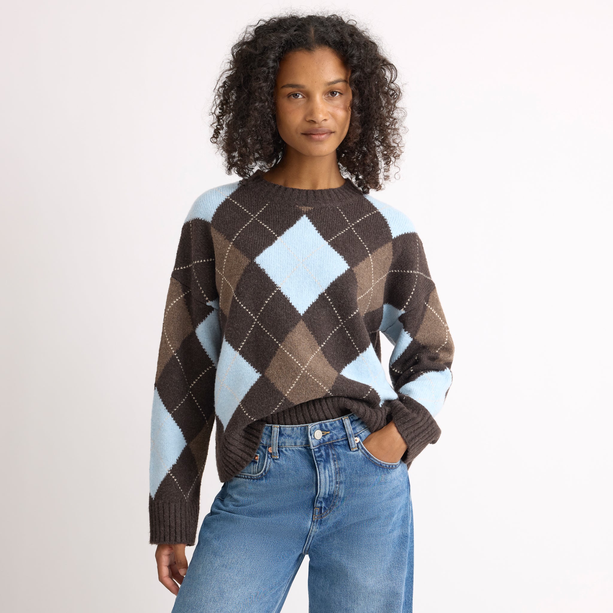 Chocolate Argyle Jumper