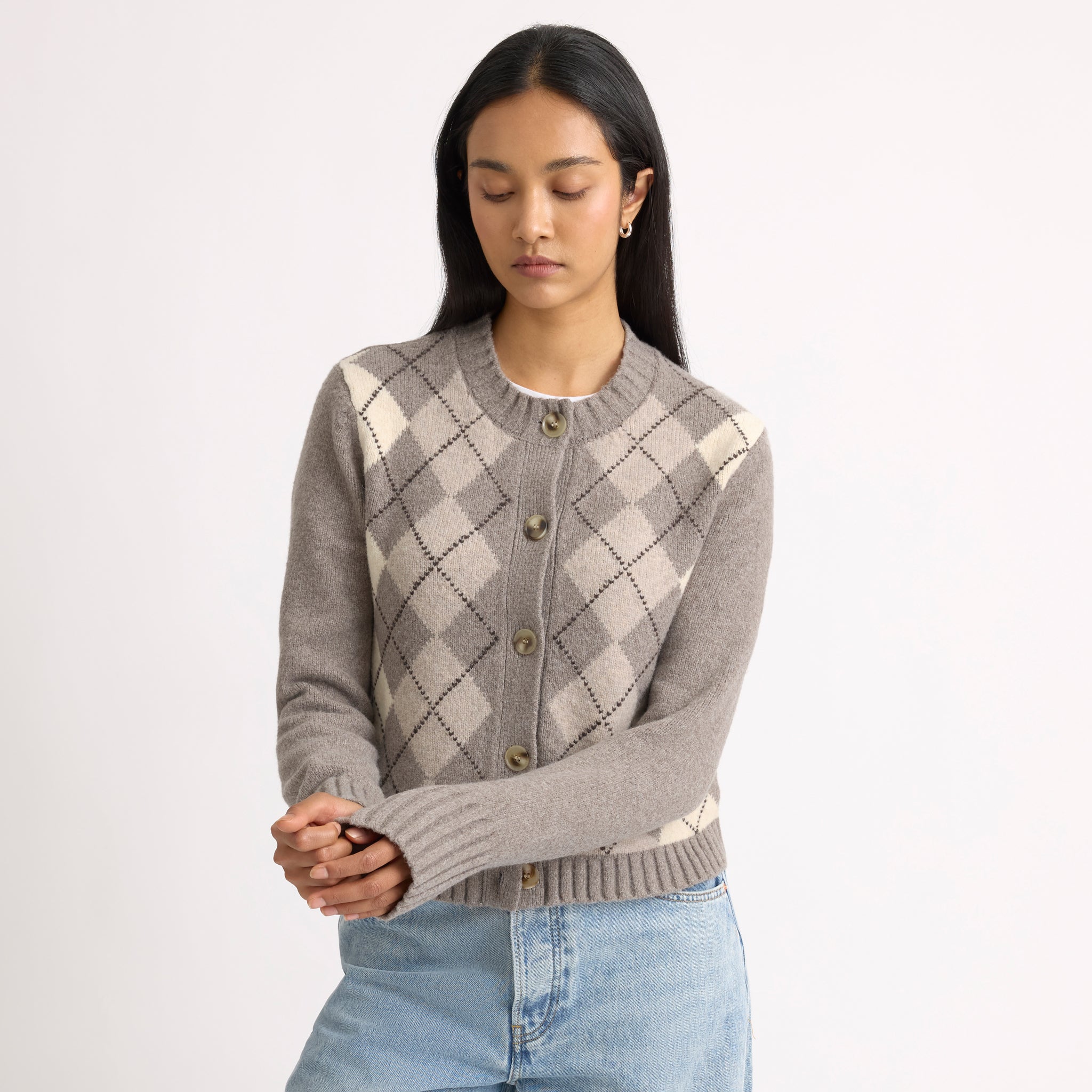 Camel Argyle Cardigan
