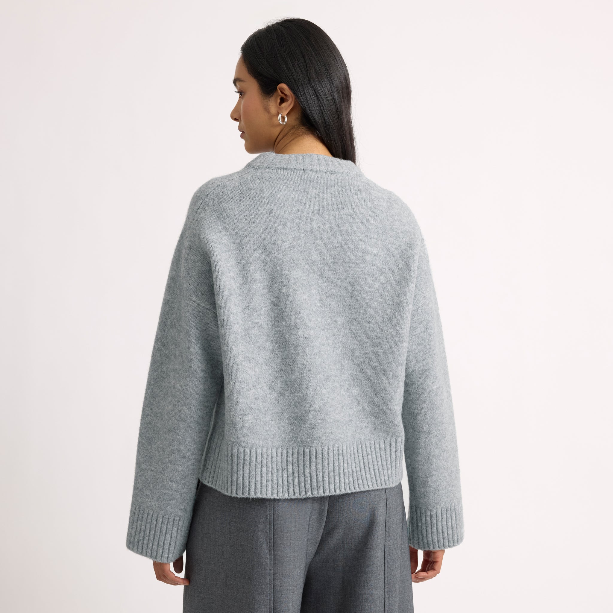 Grey Cosy Drop Shoulder Jumper