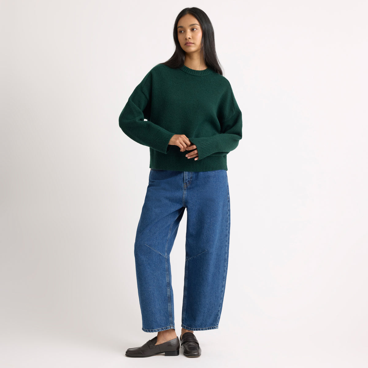 Green Cosy Drop Shoulder Jumper