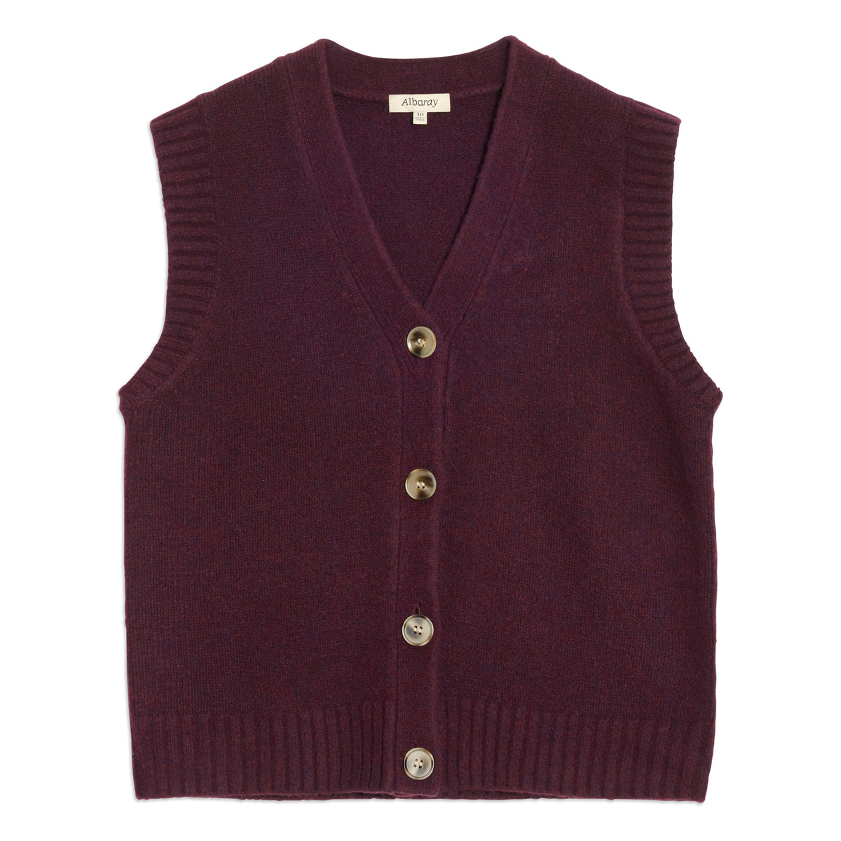 Burgundy Cosy Button Tank