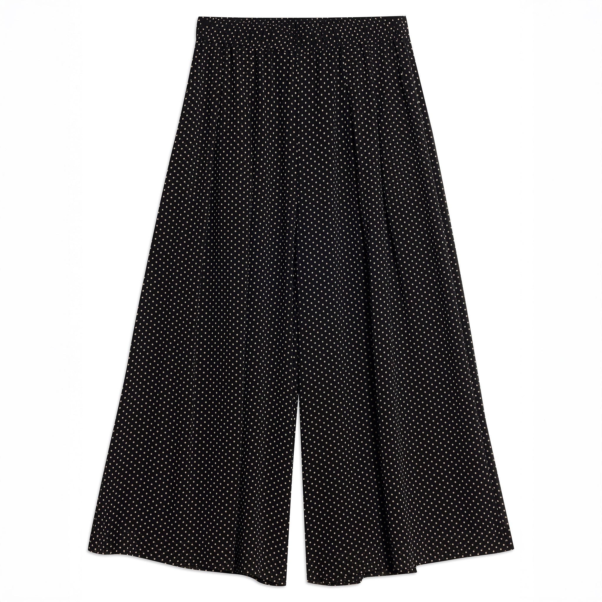Black Spot Chiffon Culottes