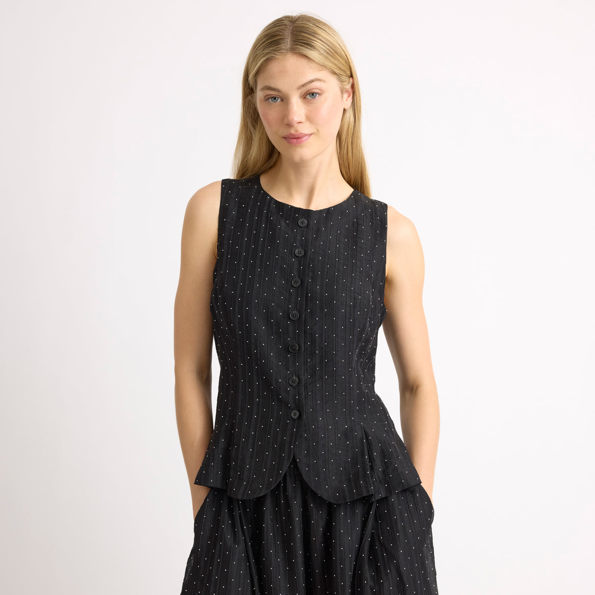 Black Rhinestone Waistcoat