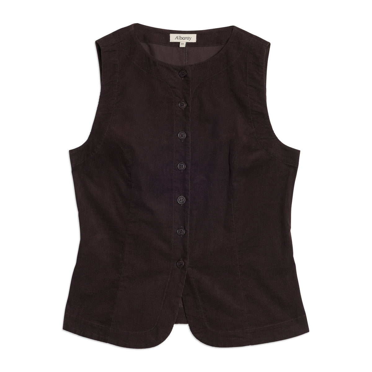Chocolate Baby Cord Waistcoat