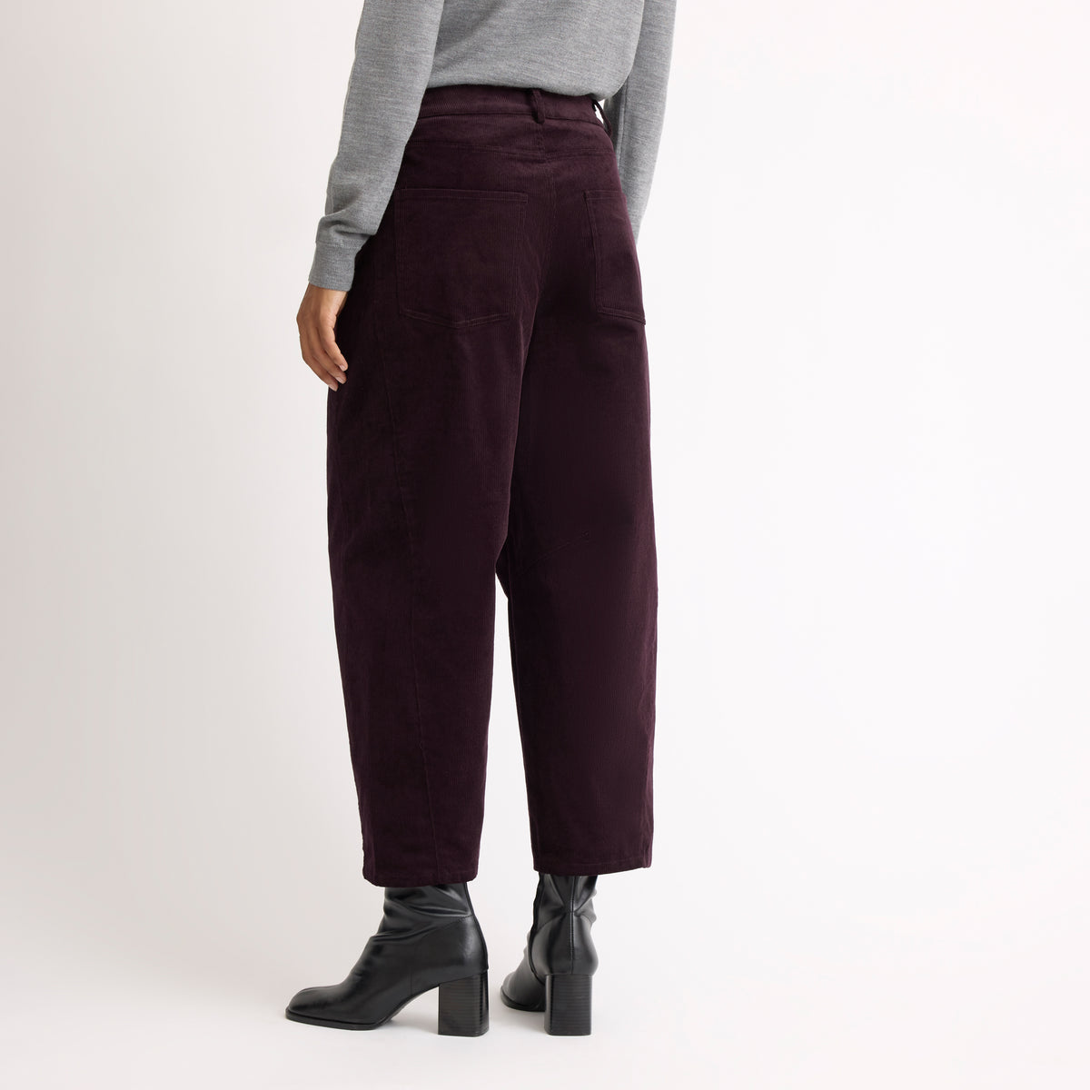 Burgundy Cord Barrel Trouser