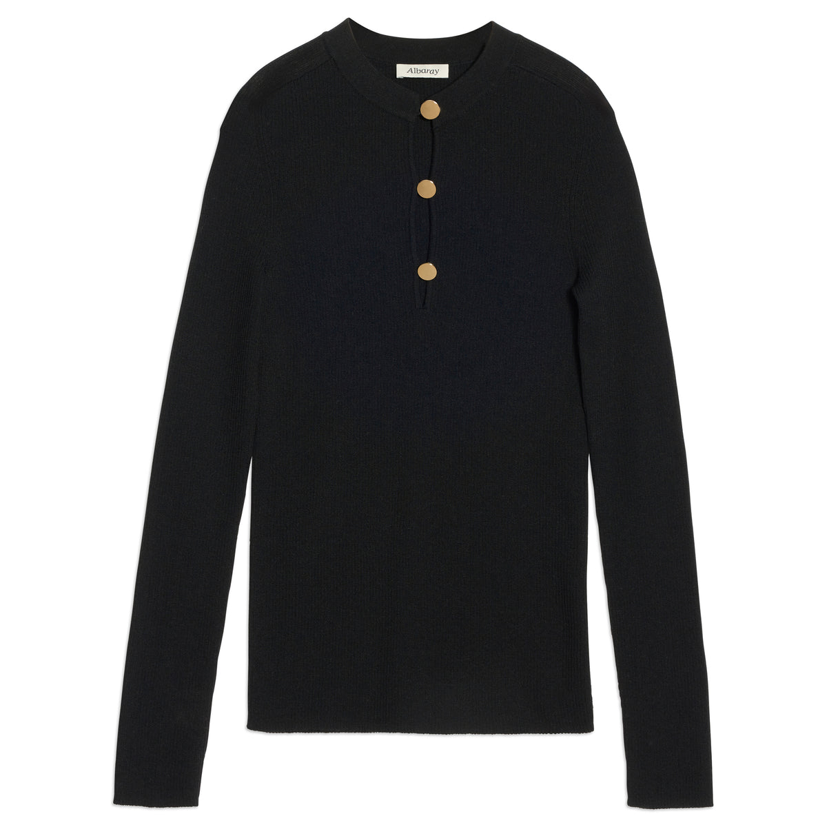 Front Slash Button Neck Top