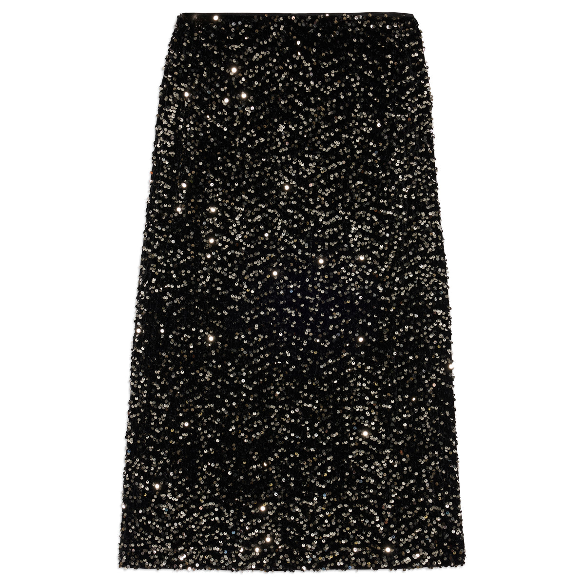 Velvet Sequin Pencil Skirt