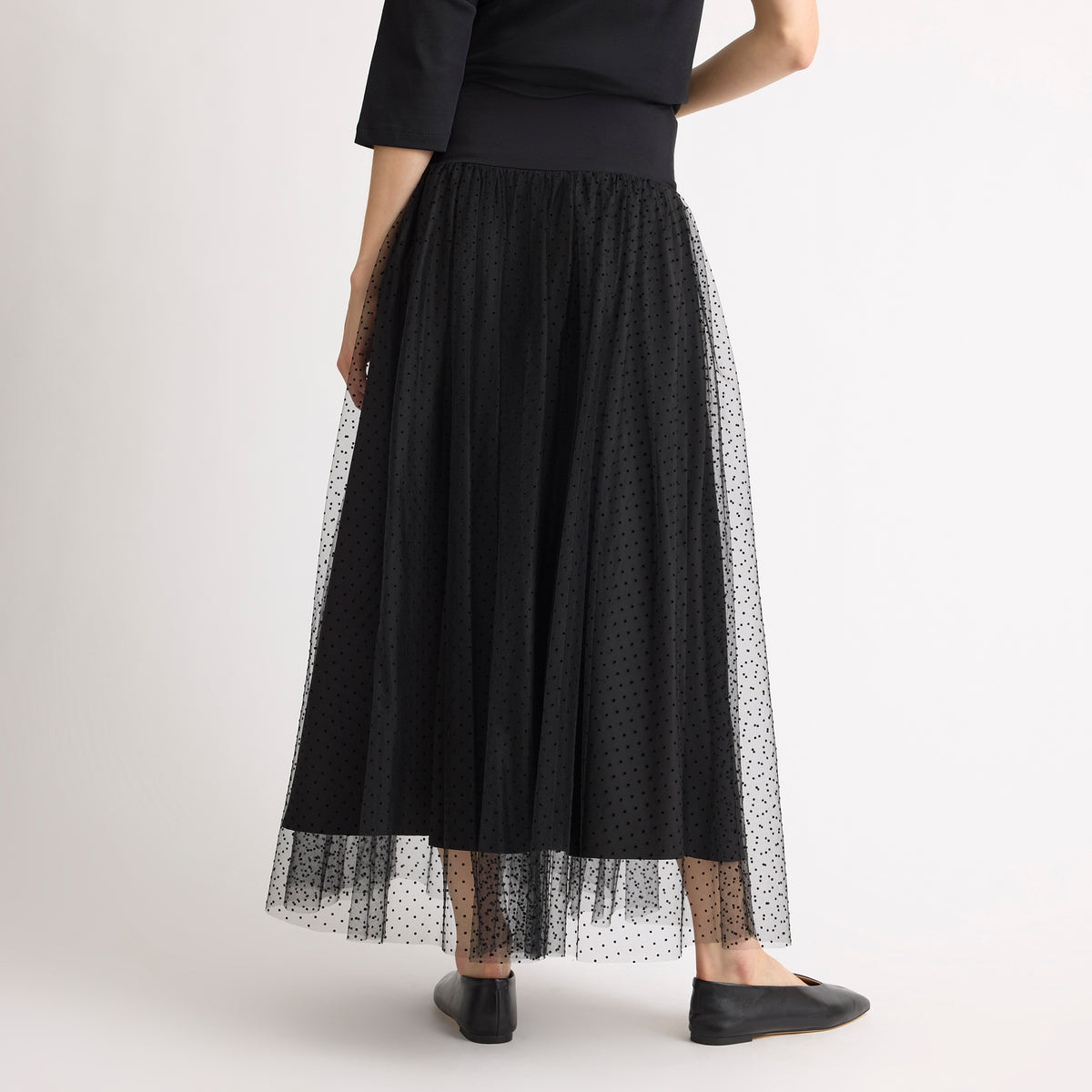 Flocked Spot Skirt