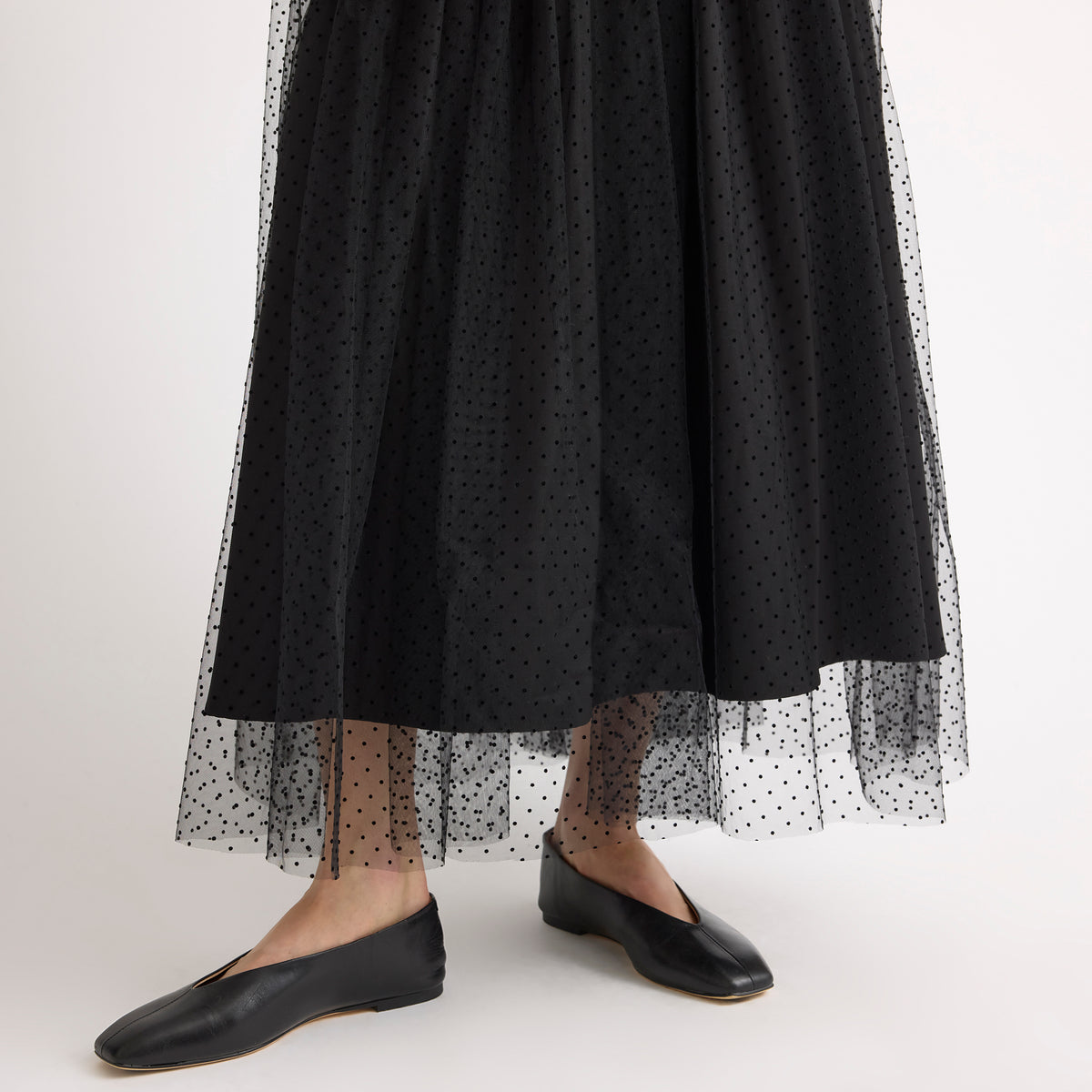 Flocked Spot Skirt