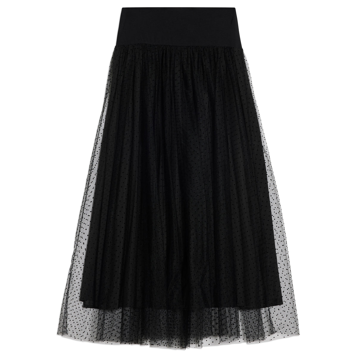 Flocked Spot Skirt