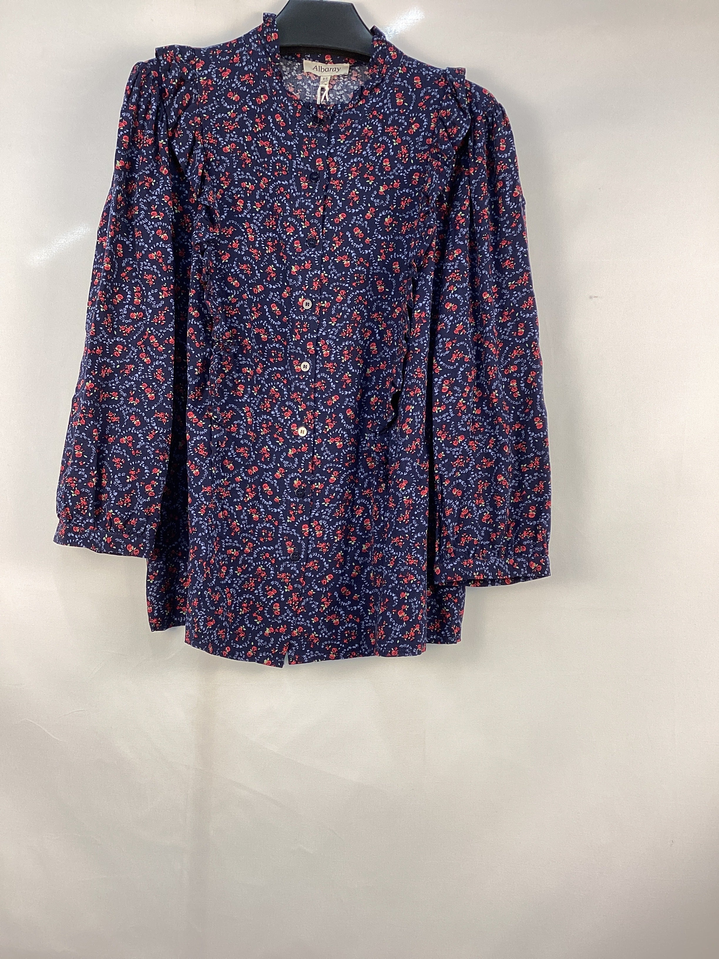 Re-Loved Vintage Rose Western Frill Blouse - Size 12