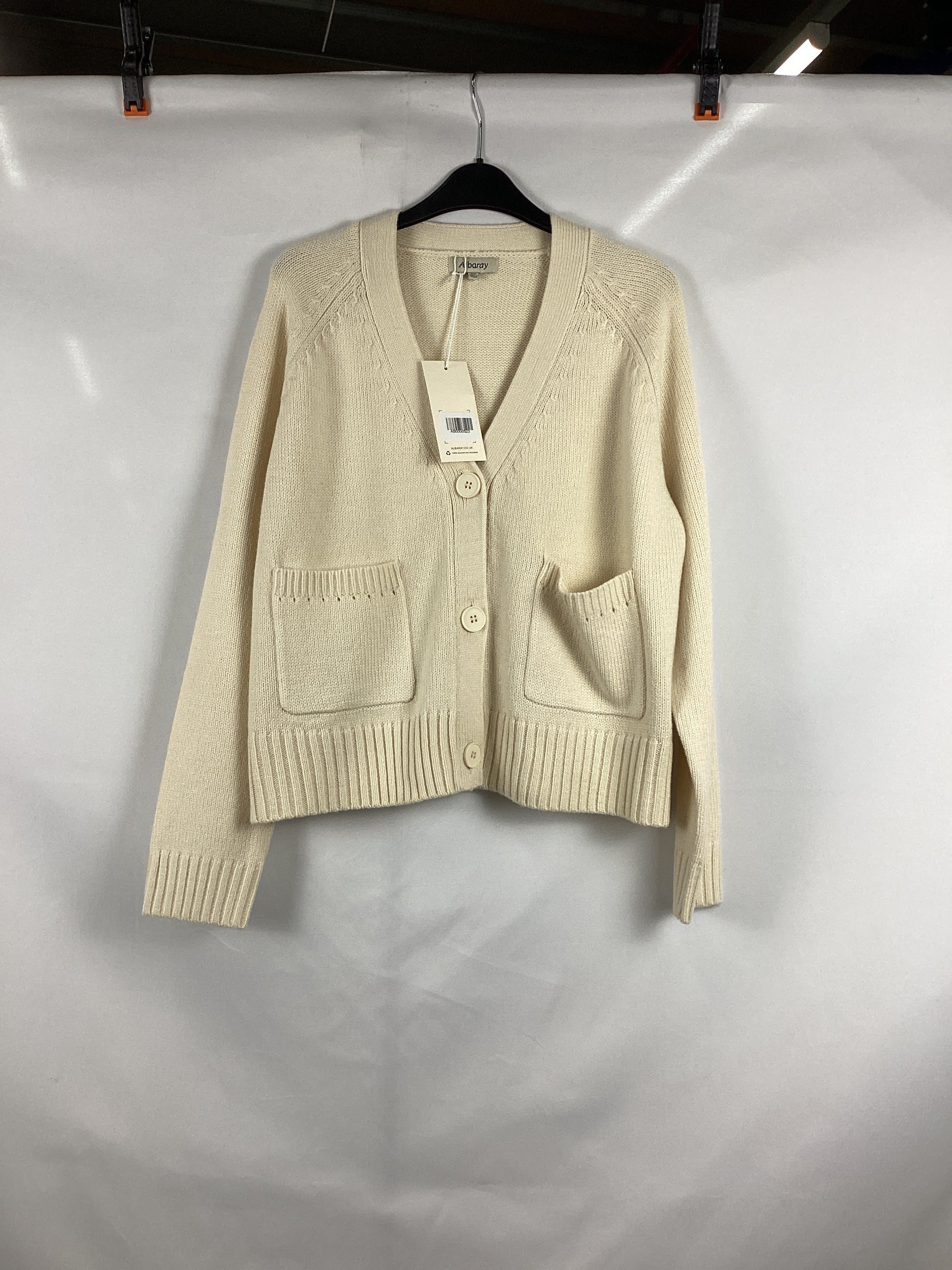 Re-Loved Cream Relaxed Cardigan - Size 10