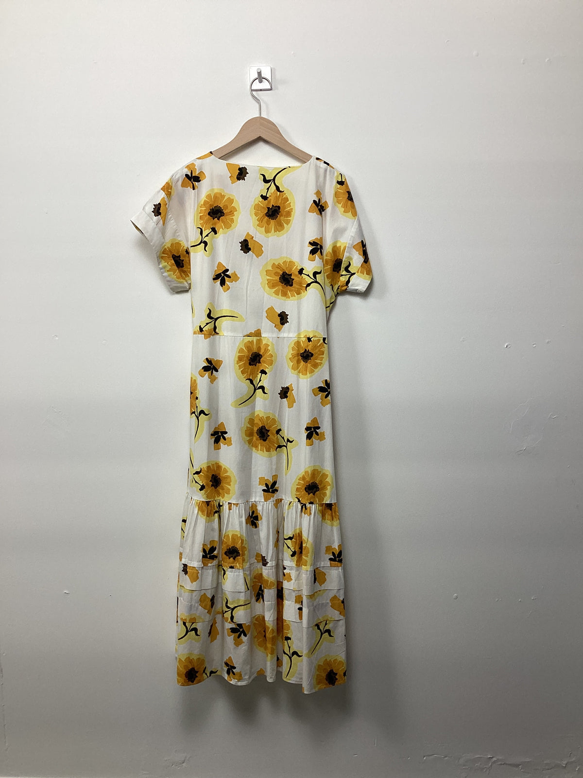 Re-Loved Sunflower Tiered Midi Dress Size 12