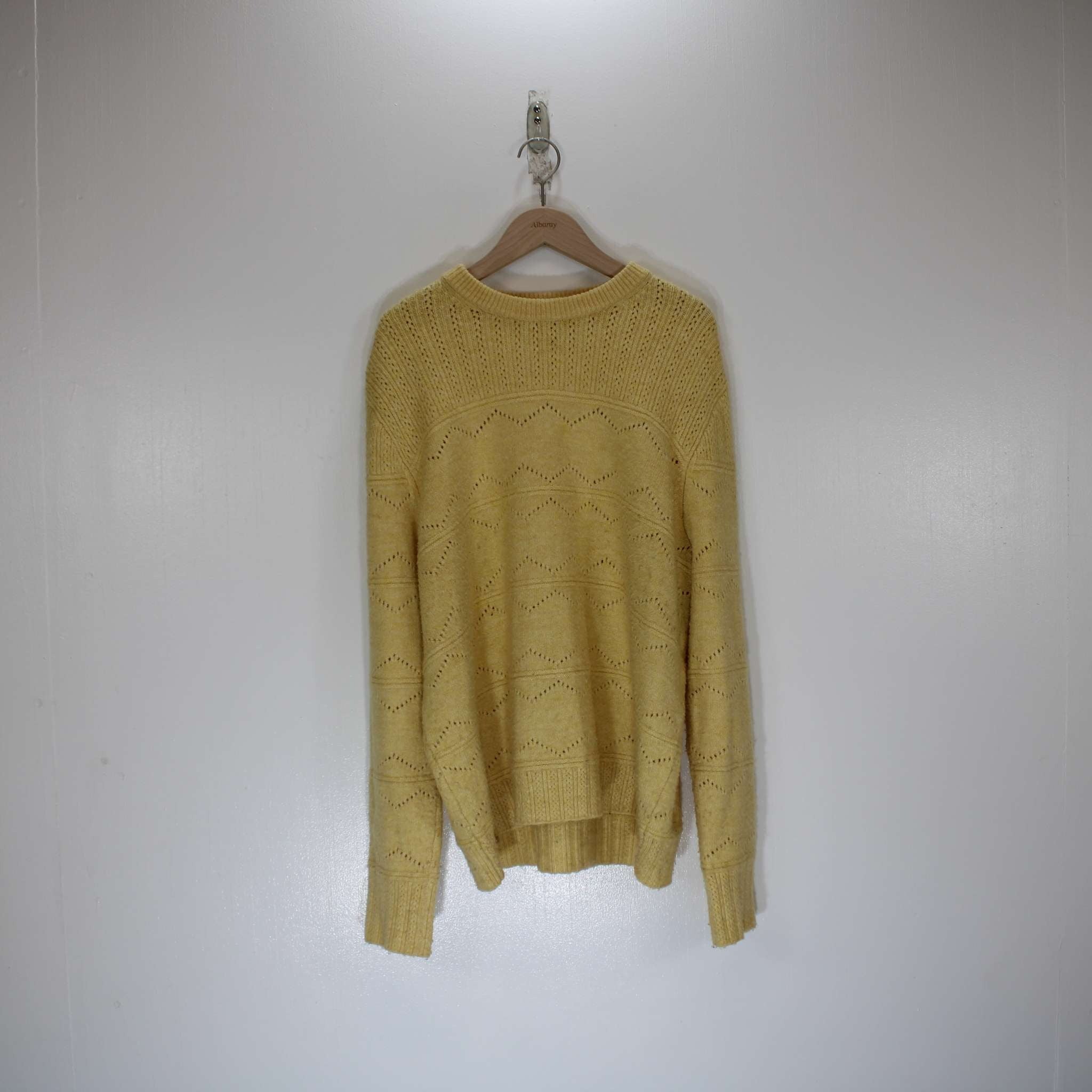 Re-Loved Lemon Pointelle Jumper Size 18