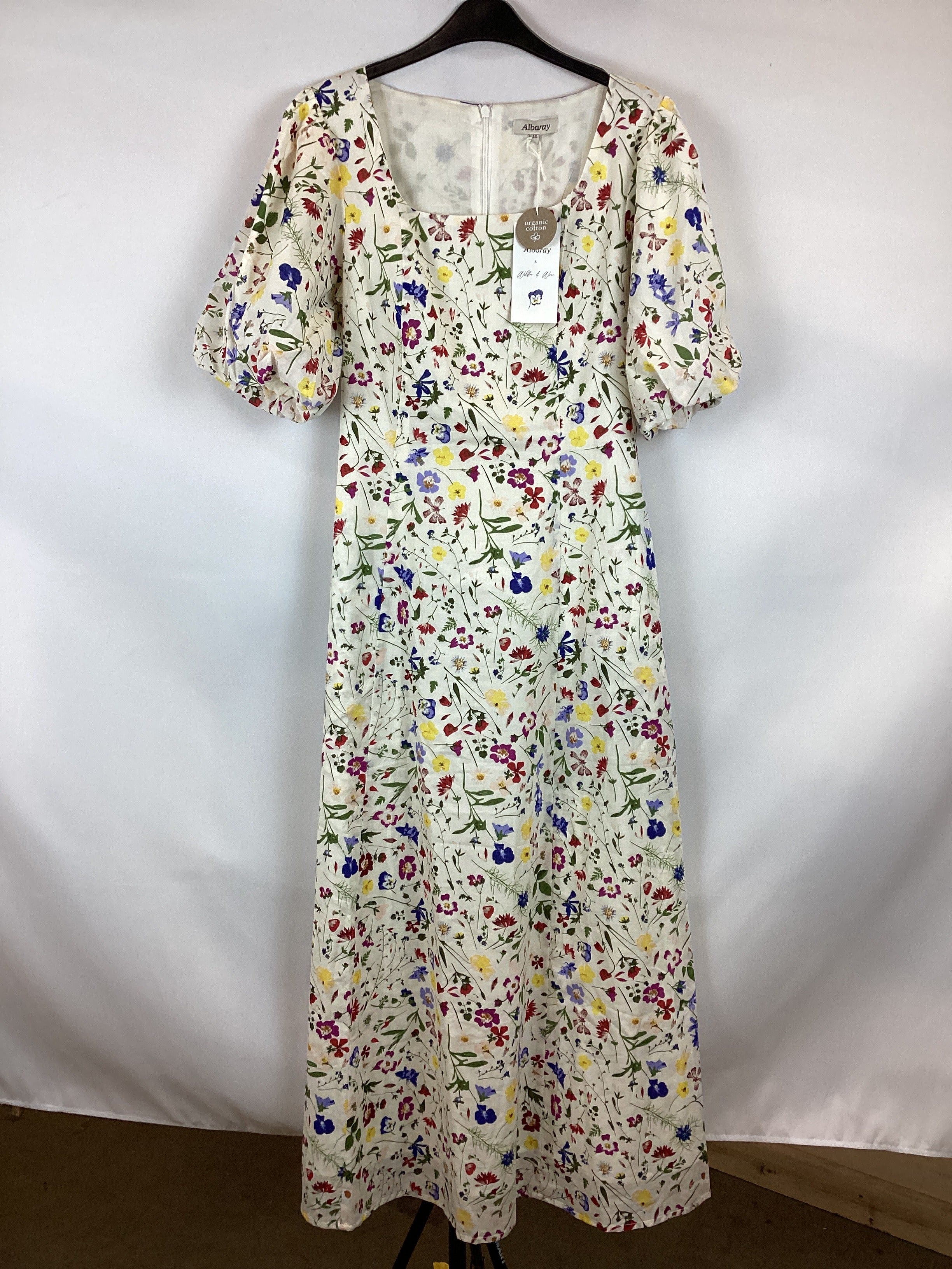 Re-Loved Buttercup Pressed Floral Maxi Dress - Size 10
