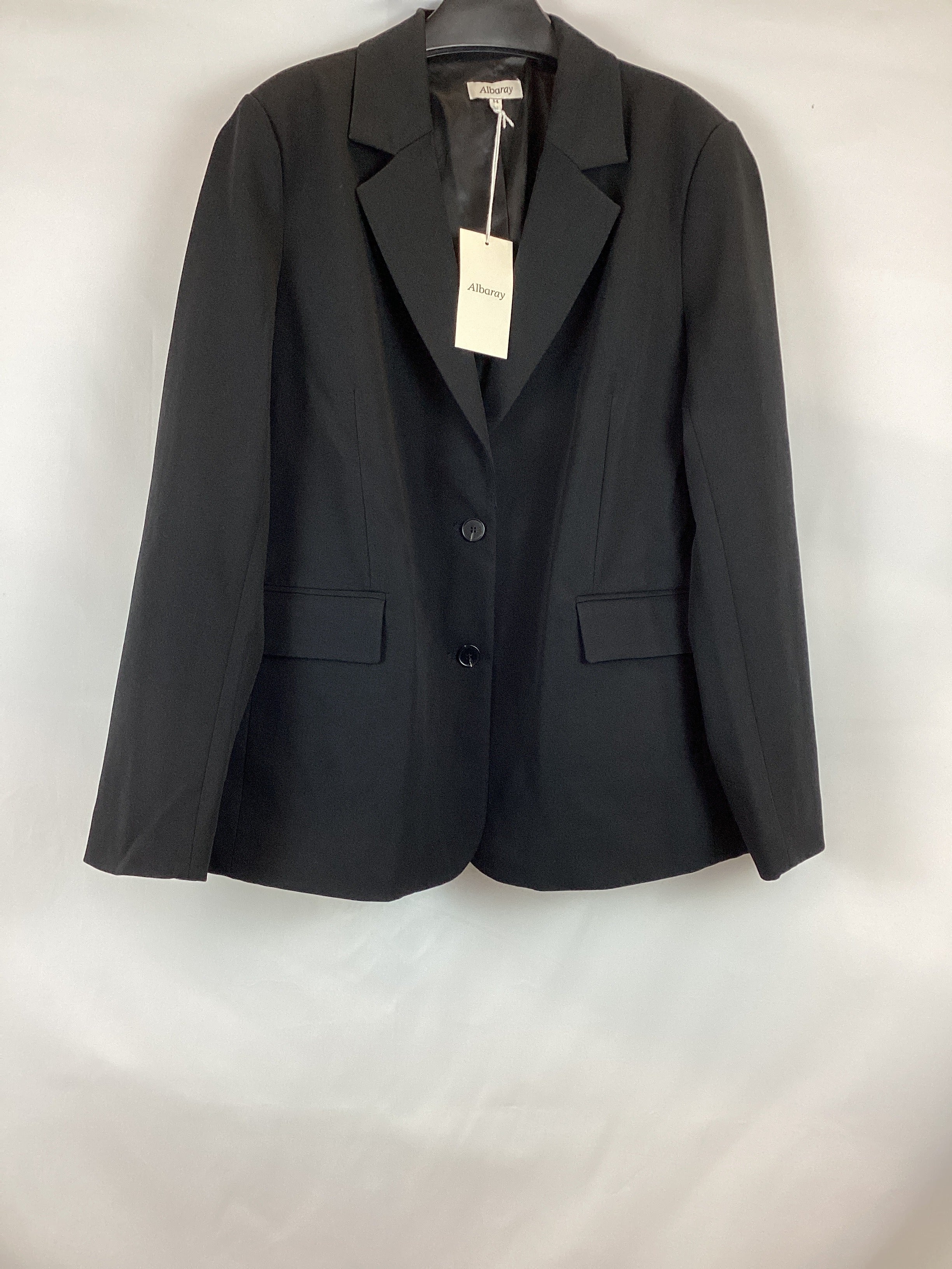 Re-Loved Black Tailored Jacket - Size 14