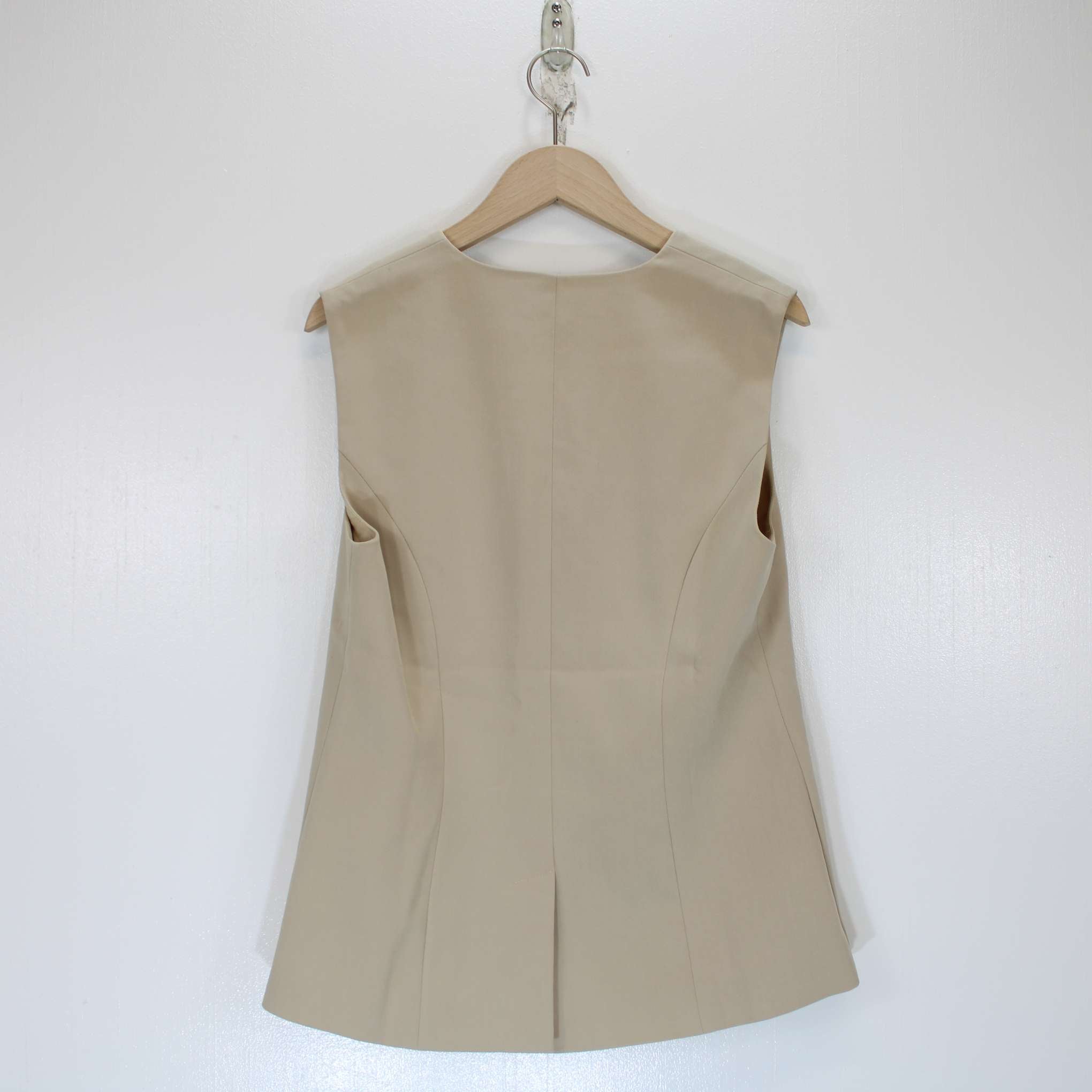 Re-Loved Stone Tailored Cutaway Waistcoat Size 8