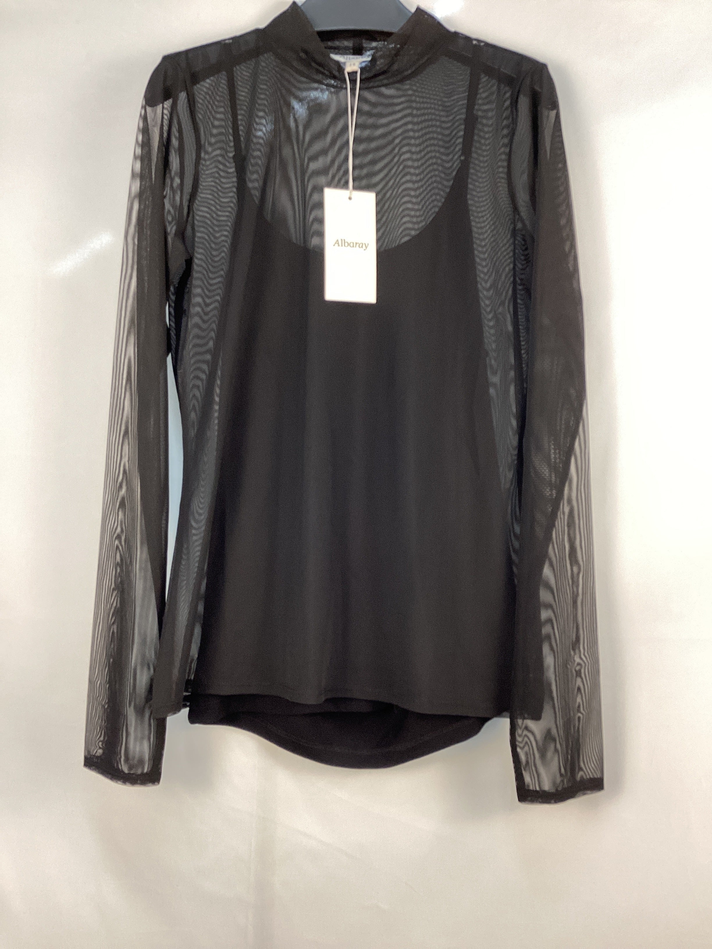 Re-Loved Mesh Turtle Neck Top - Size 14