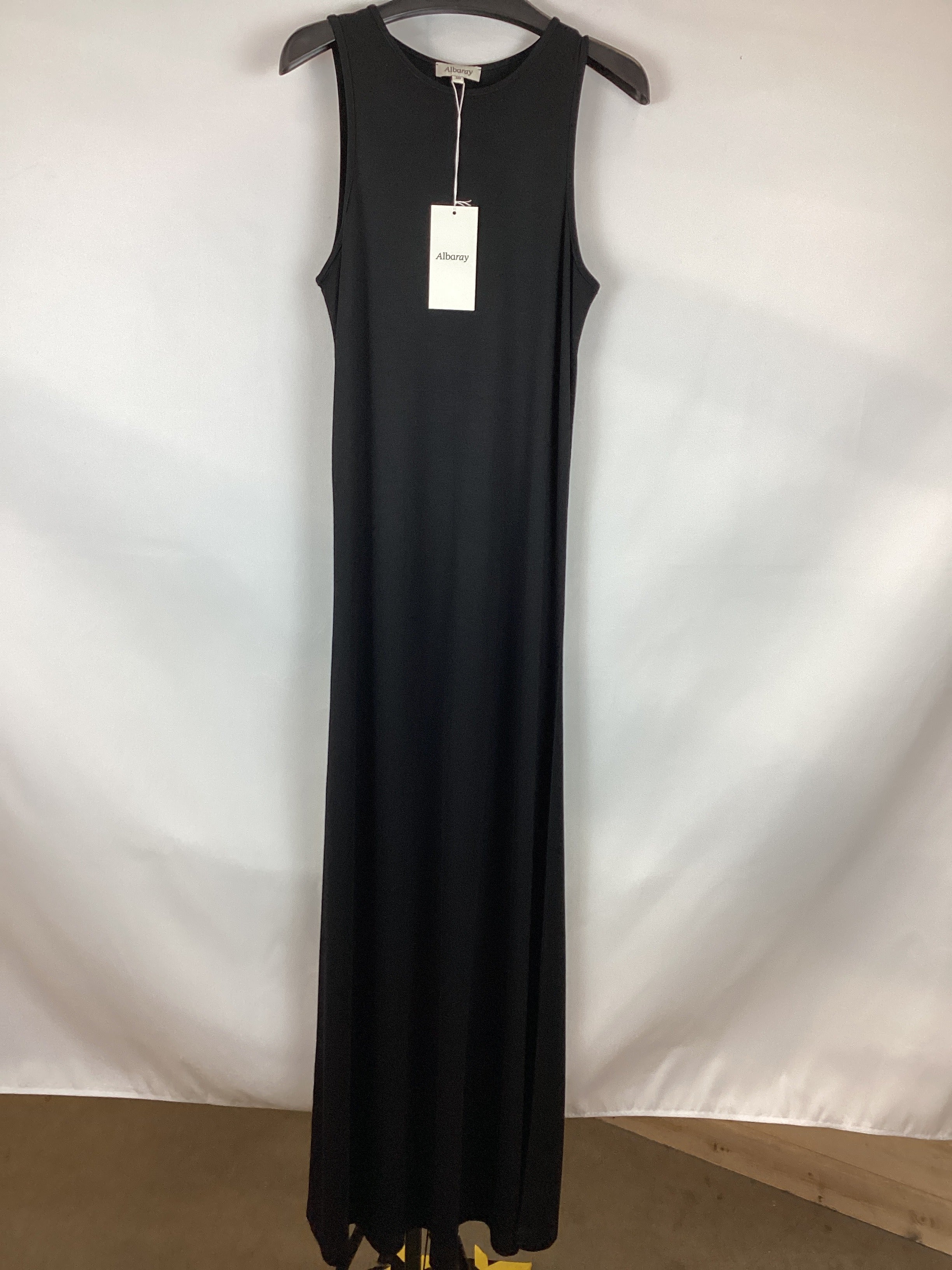 Re-Loved Black Jersey Racer Back Maxi Dress - Size 10