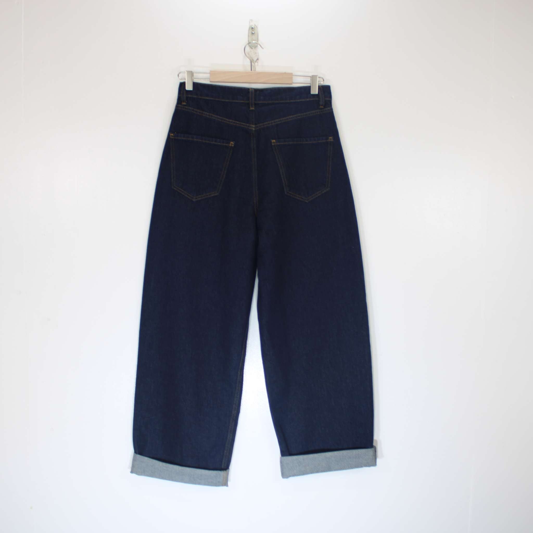 Re-Loved Dark Wash Turn Up Jeans Size 10