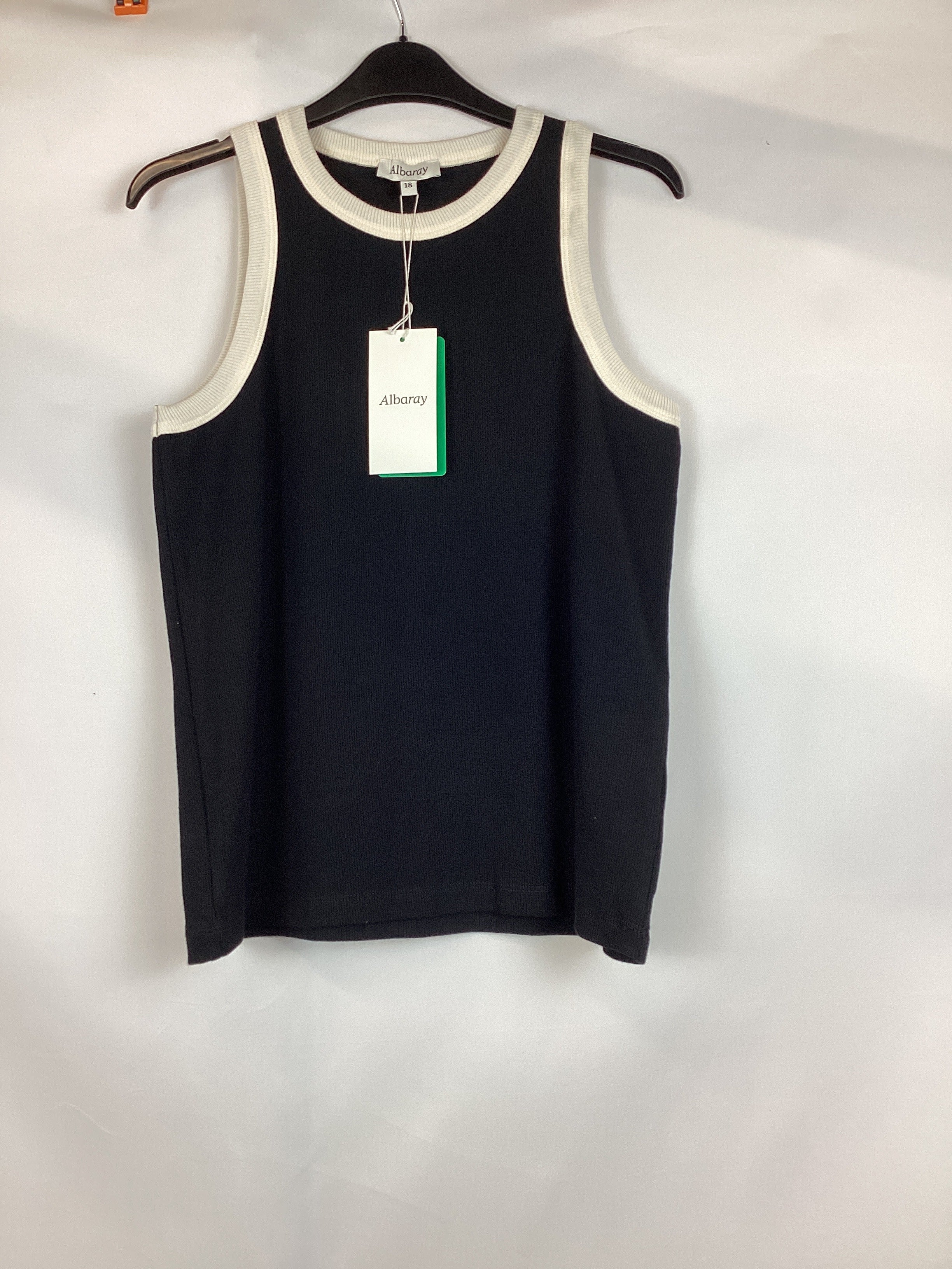Re-Loved High Neck Contrast Trim Vest - Size 18