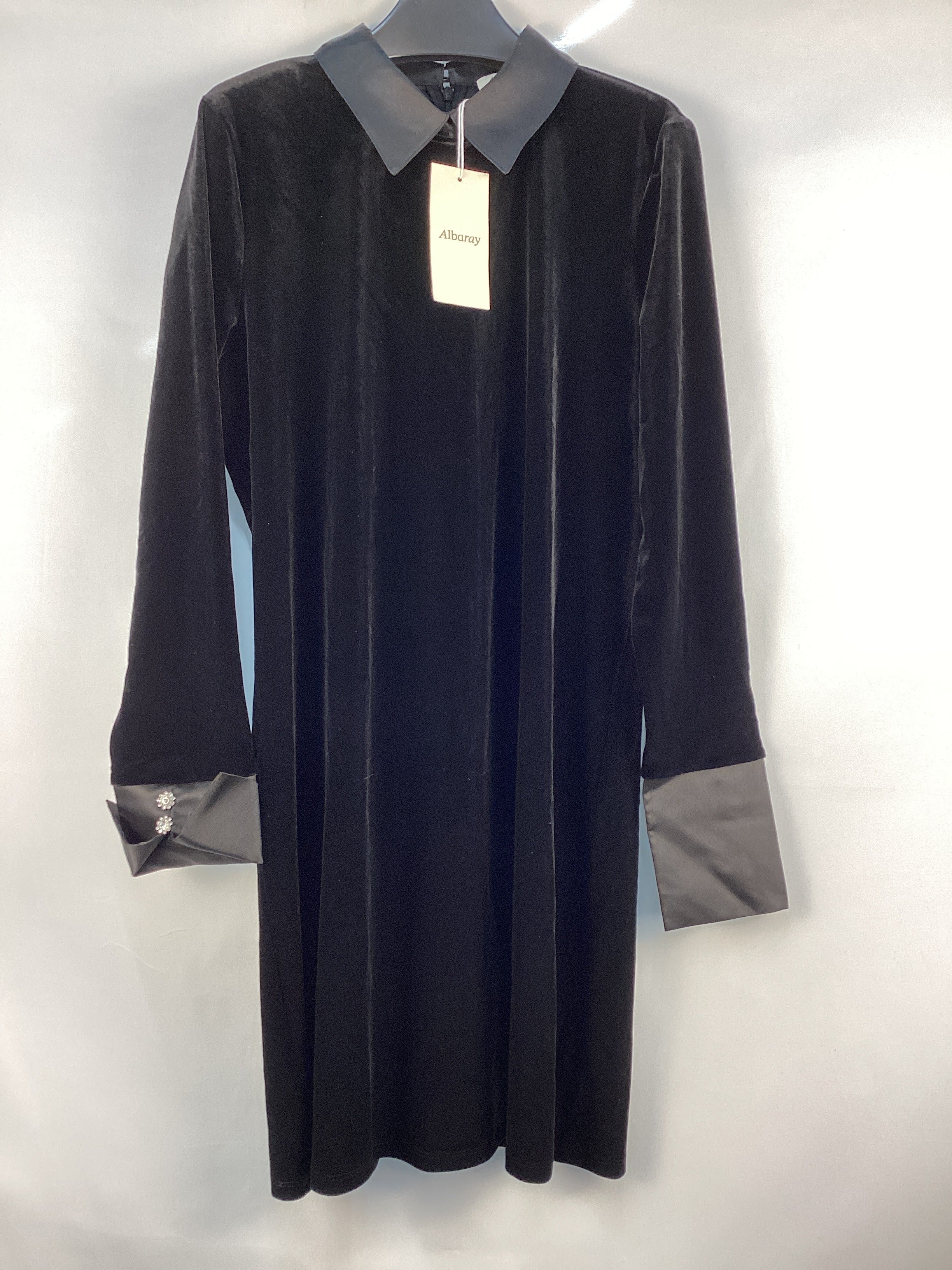 Re-Loved Collar and Cuff Velvet Dress - Size 12