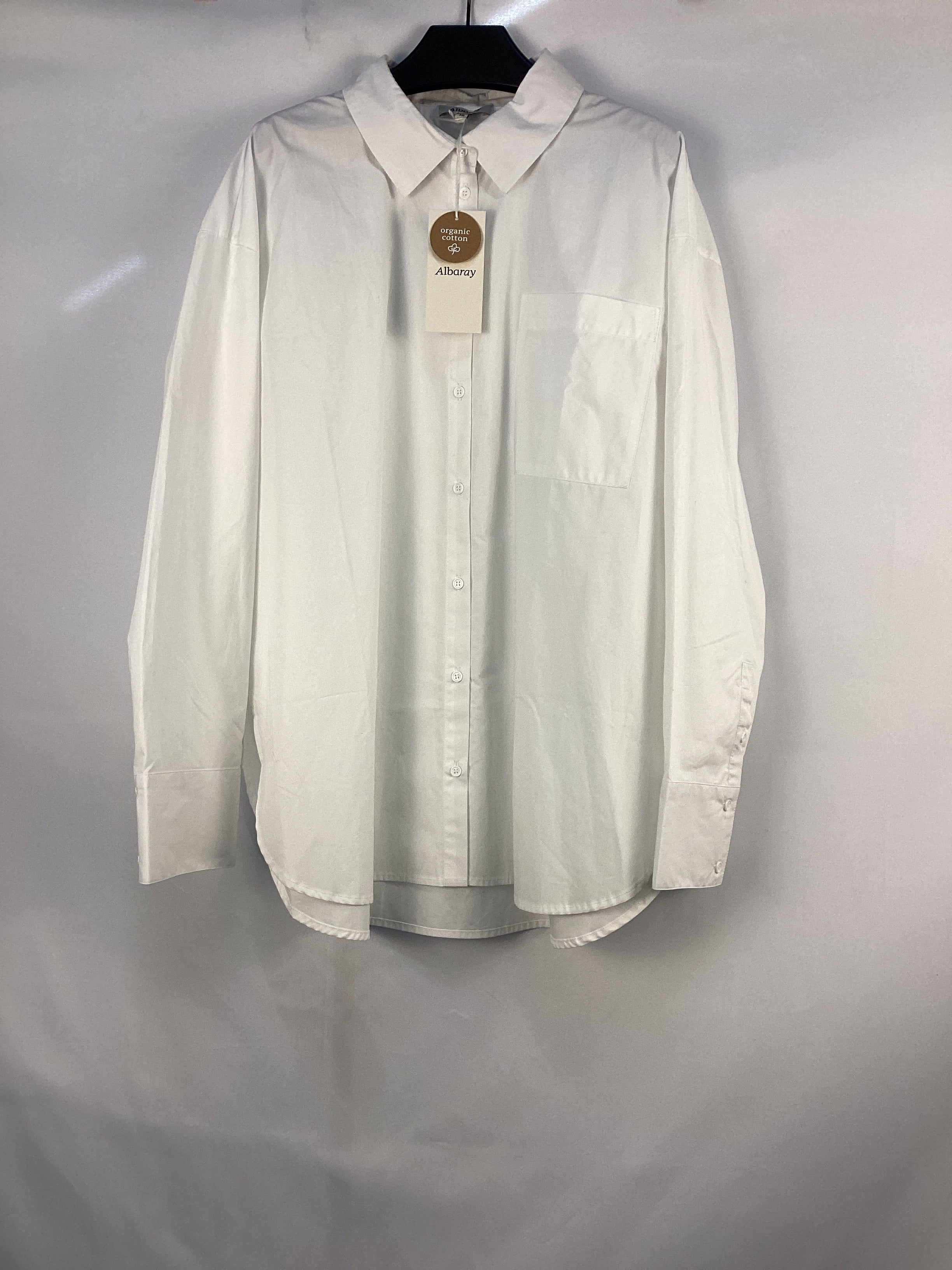Re-Loved White Organic Cotton Shirt - Size 16