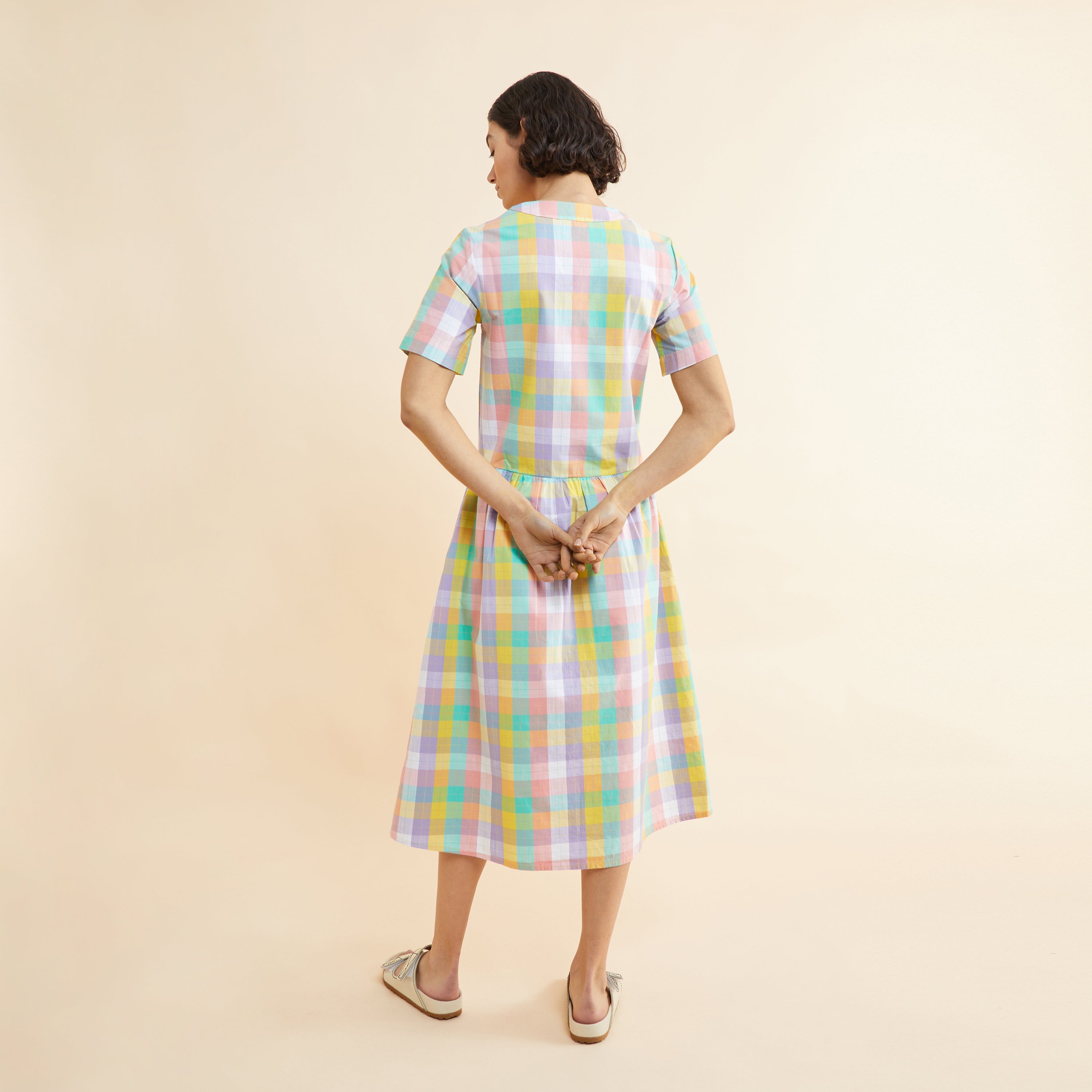 Multi Check Dress