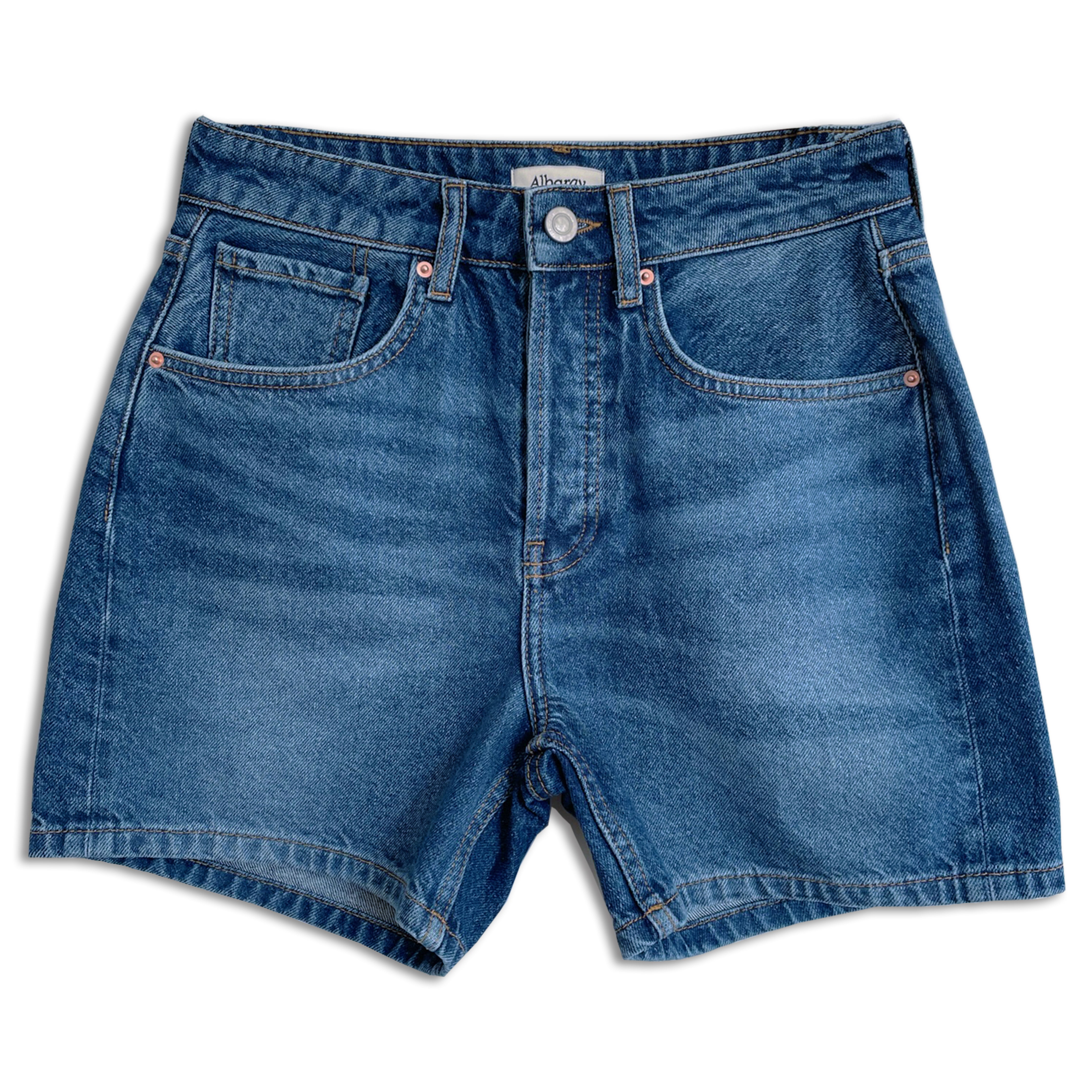 Organic Cotton Dark Wash Denim Shorts